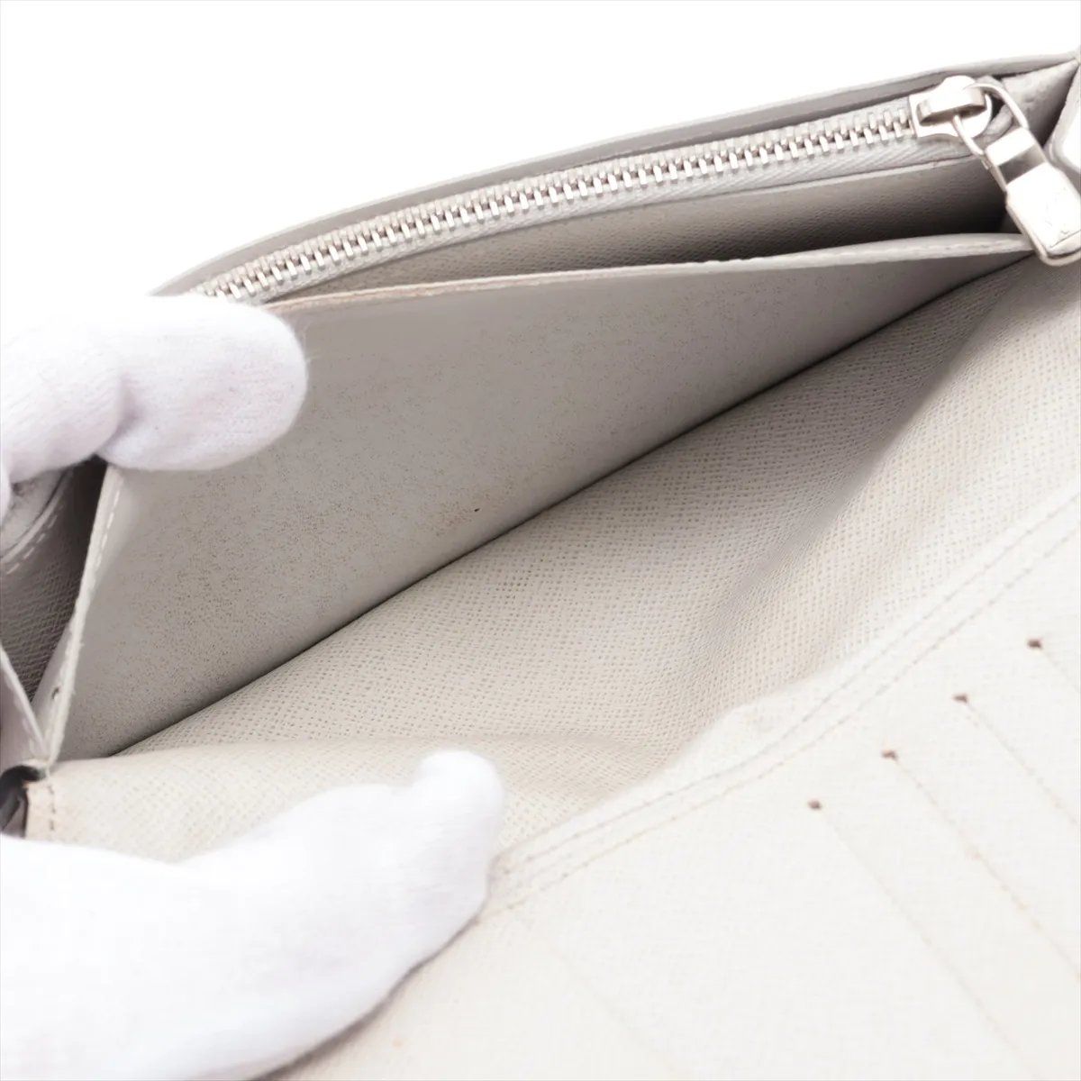 Taigarama Portefeuille Blaza NM M30889 Optical White Long Wallet with Initial Stamp RFID Reactive — view 6