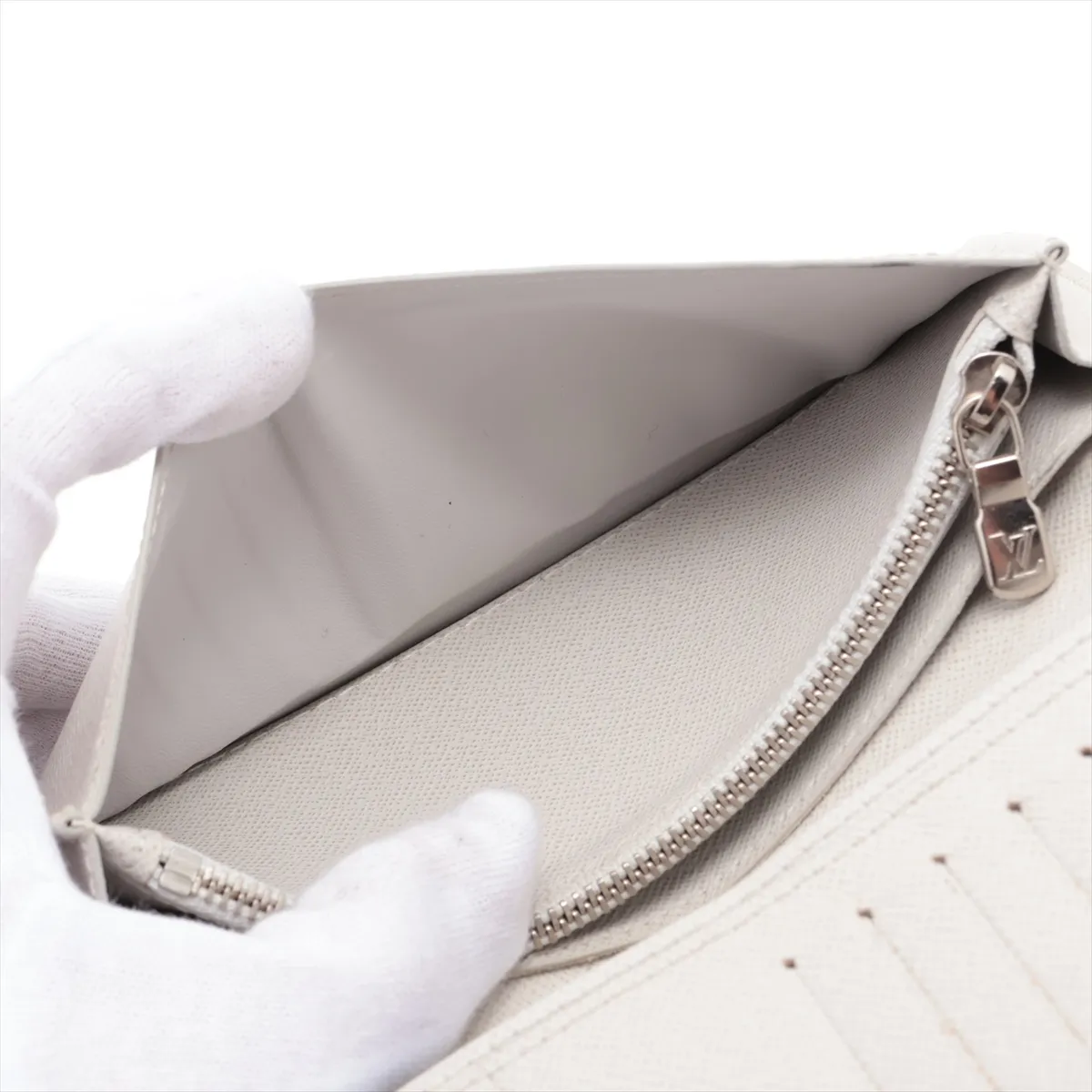 Taigarama Portefeuille Blaza NM M30889 Optical White Long Wallet with Initial Stamp RFID Reactive — view 8