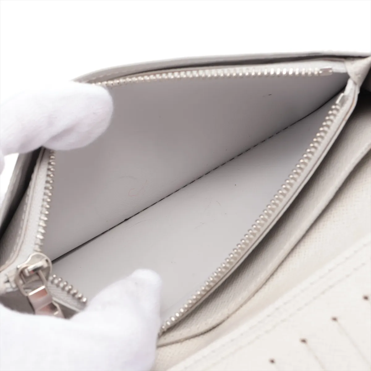 Taigarama Portefeuille Blaza NM M30889 Optical White Long Wallet with Initial Stamp RFID Reactive — view 9