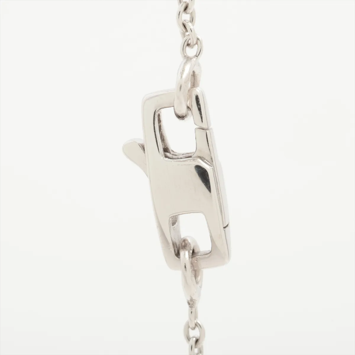 Pendant Cracker Pavé Diamond Necklace, 750 (WG) x Metal Purity Unknown, 5.1g, QGA922. Chain has no brand engraving (hallmark present). Pendant hallmark — view 3