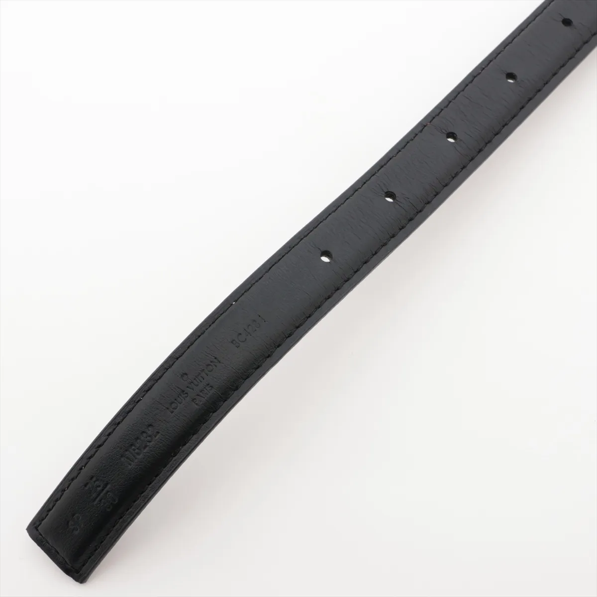 Pretty LV20MM Reversible Belt BC4284, Belt 75, PVC x Leather, Black x Brown, — view 3