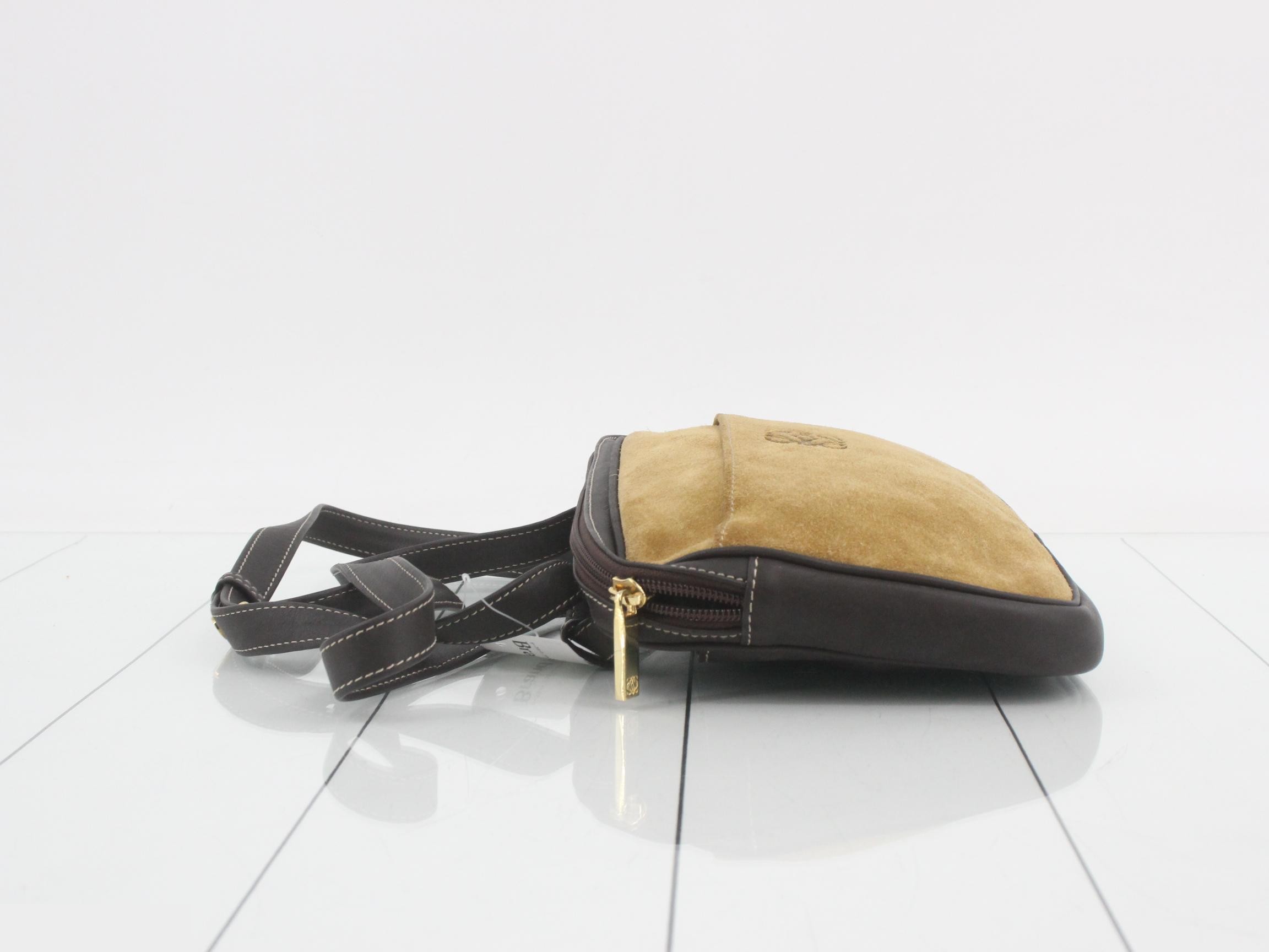 Anagram Suede Shoulder Bag — view 4