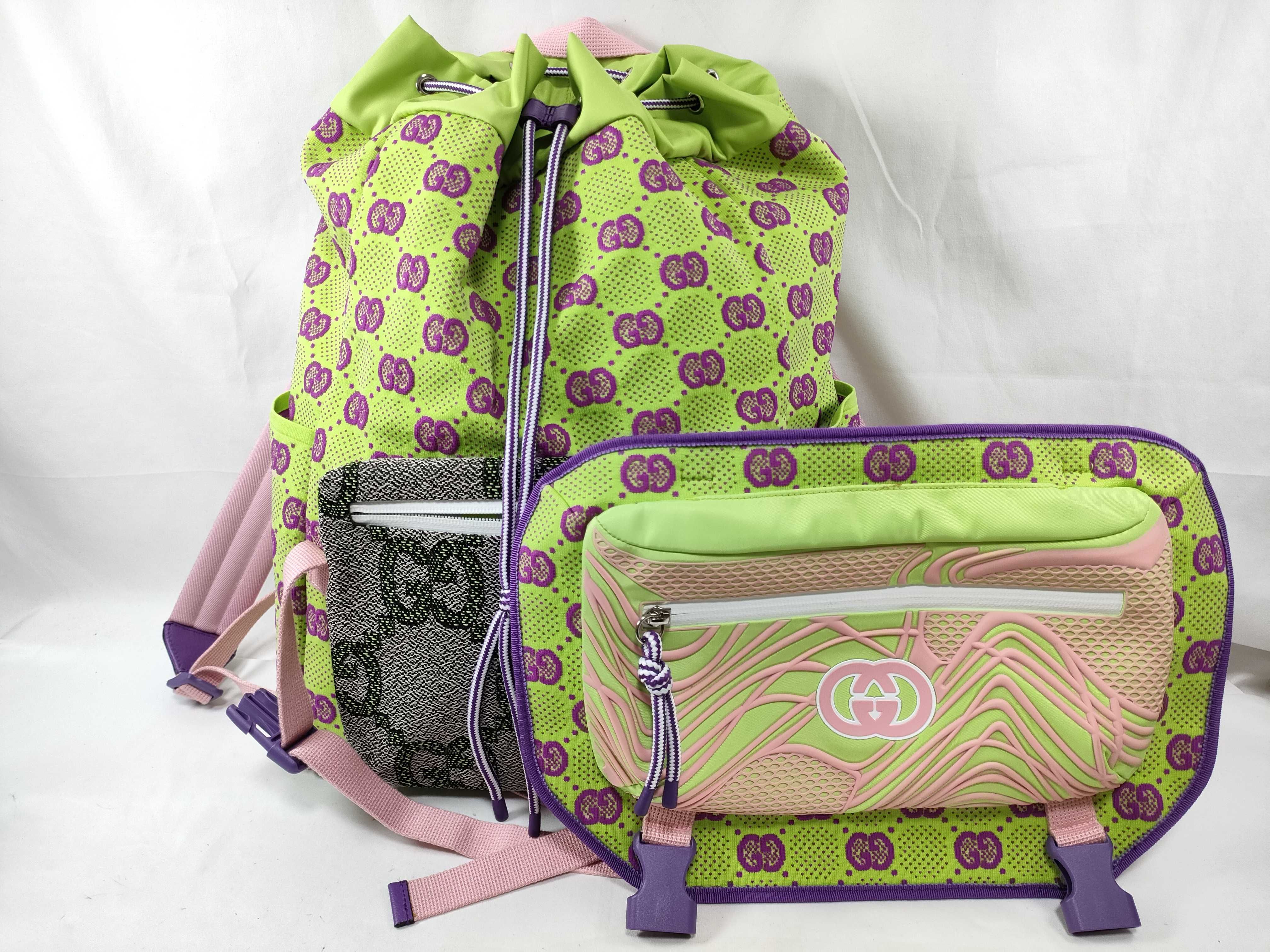 Backpack, 752085 GG Jacquard Green Backpack