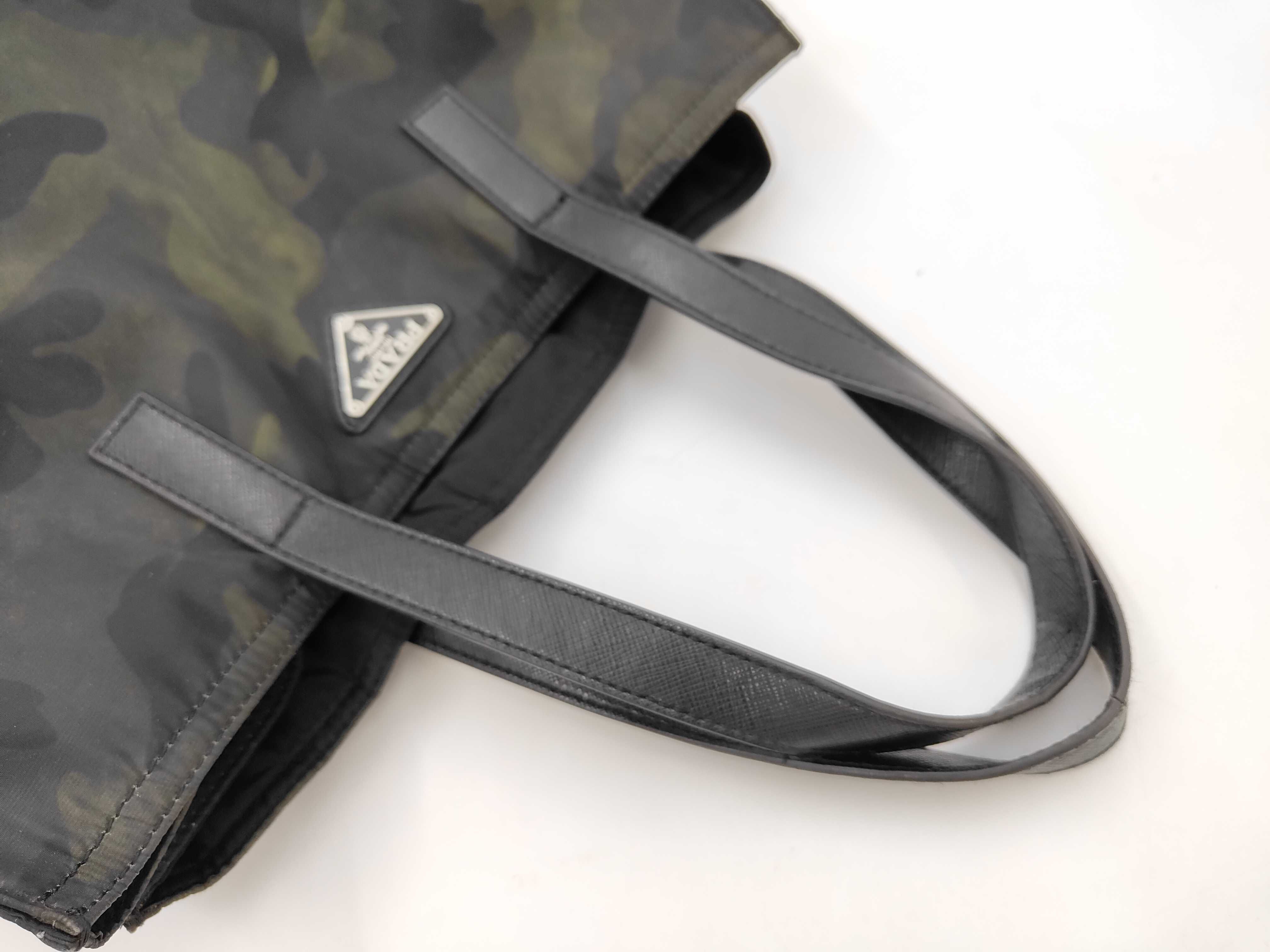 Nylon Triangle Logo Handbag Tote Bag — view 4