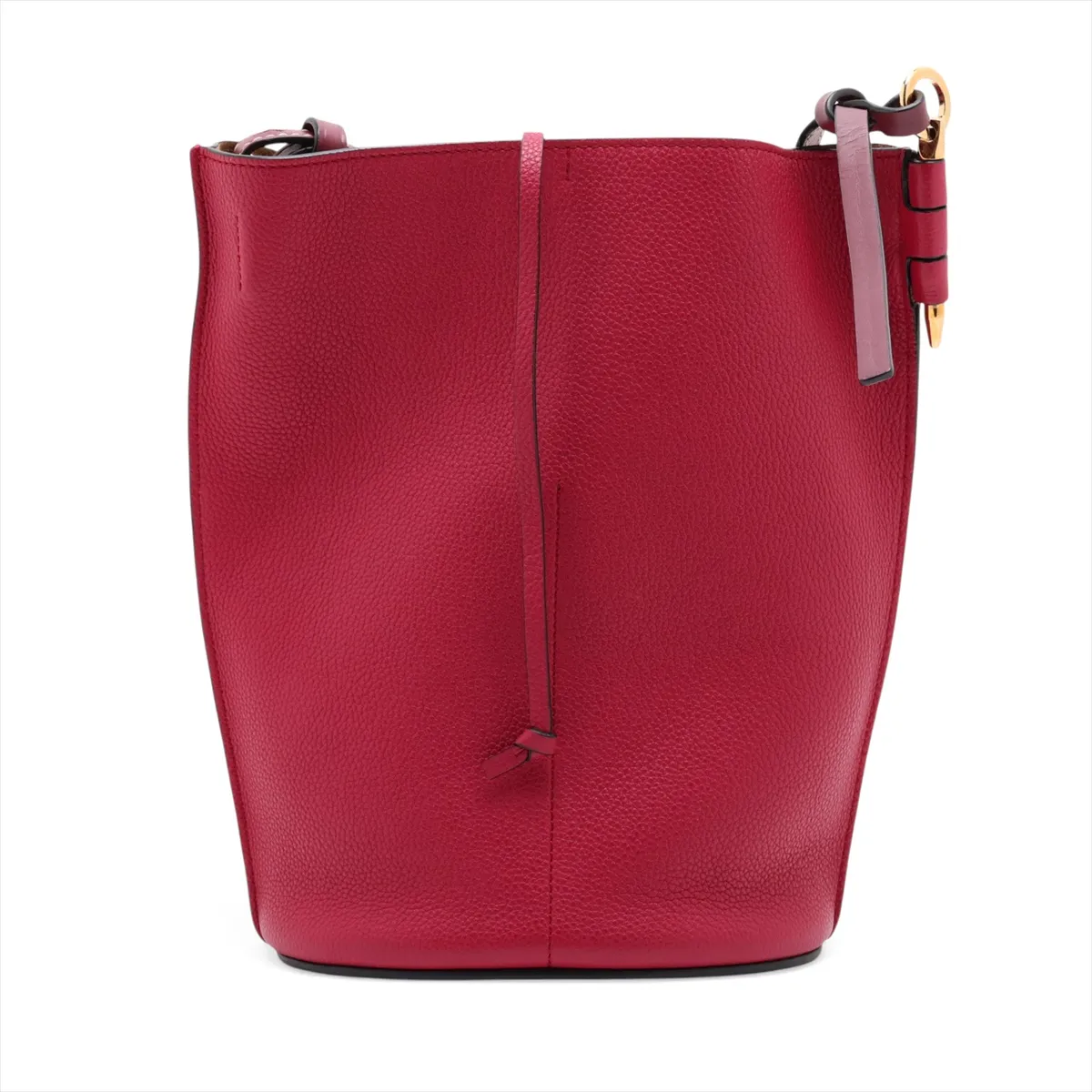 Anagram Gate Bucket Leather Shoulder Bag, Bordeaux — view 2