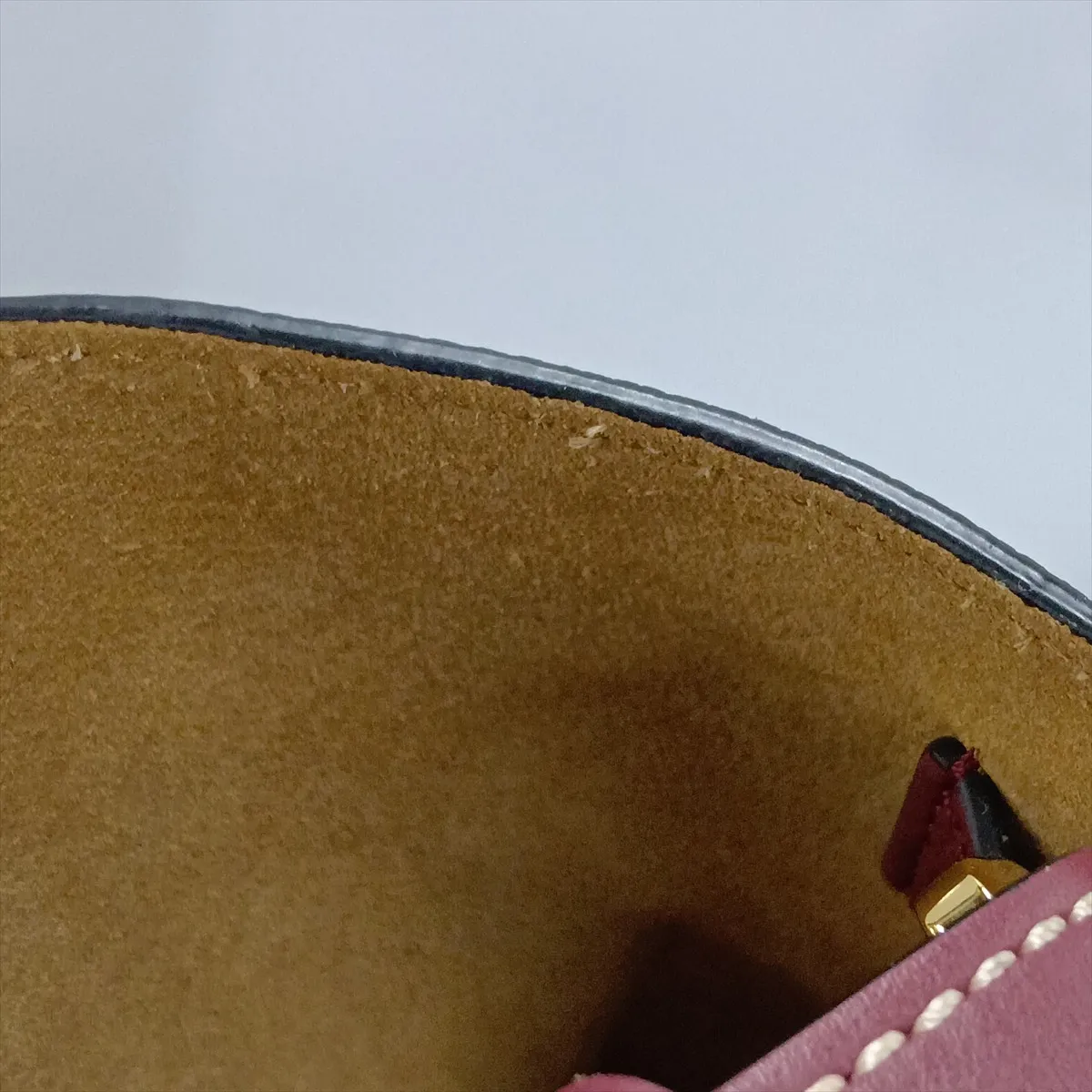 Anagram Gate Bucket Leather Shoulder Bag, Bordeaux — view 11