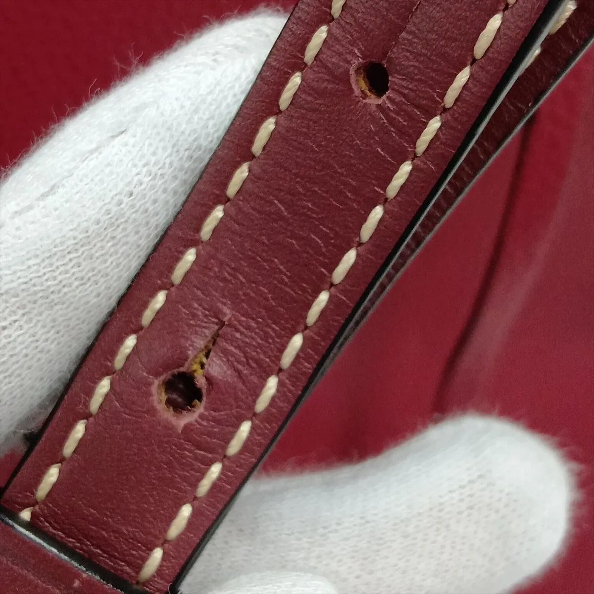 Anagram Gate Bucket Leather Shoulder Bag, Bordeaux — view 13