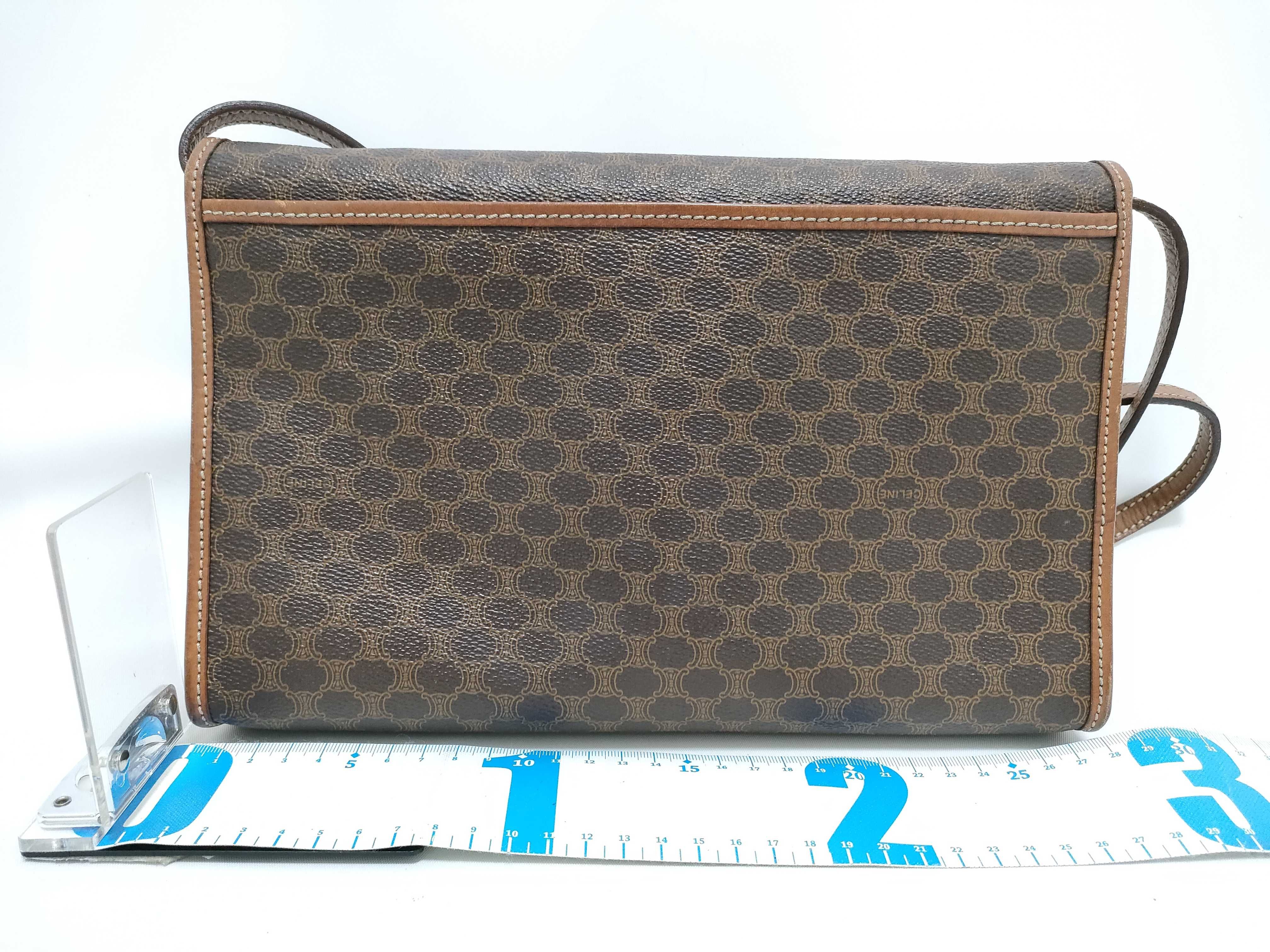 Macadam PVC Leather Shoulder Bag, Brown — view 2