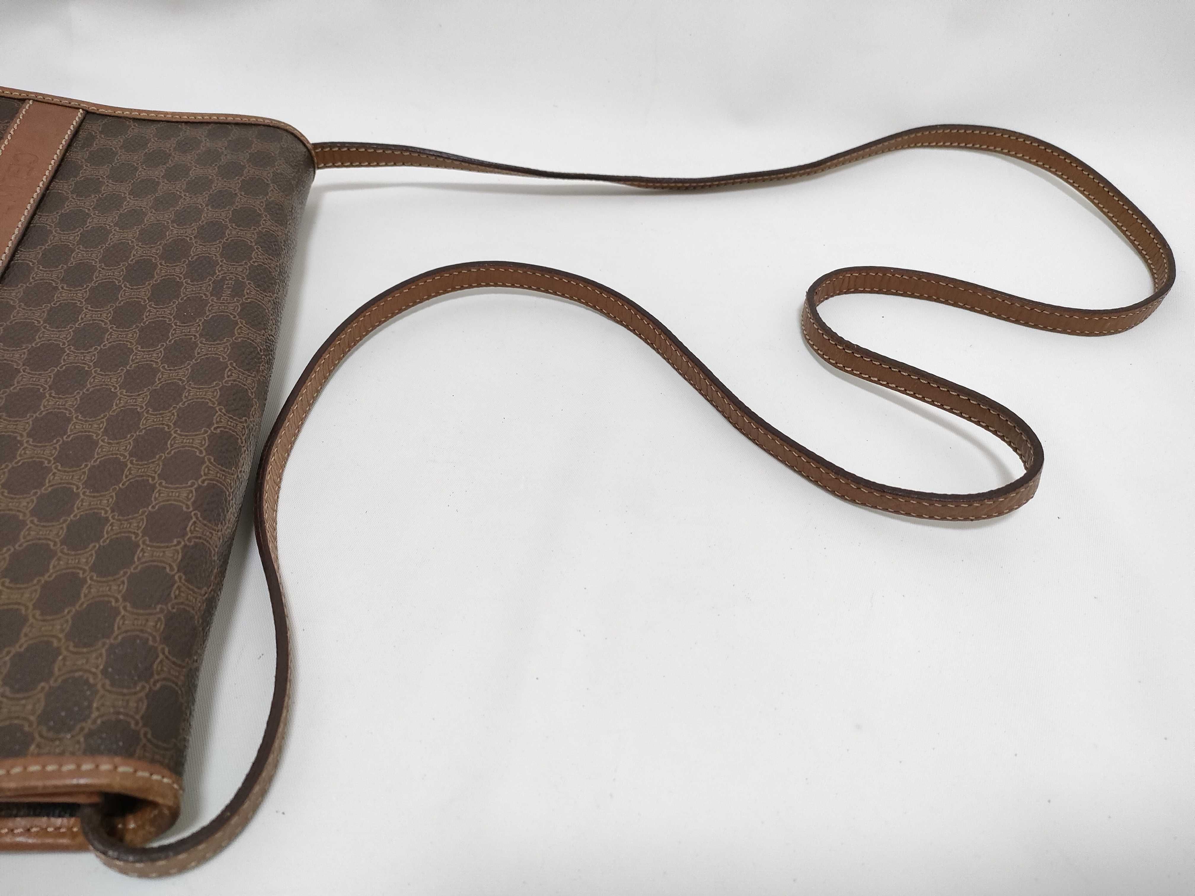Macadam PVC Leather Shoulder Bag, Brown — view 3