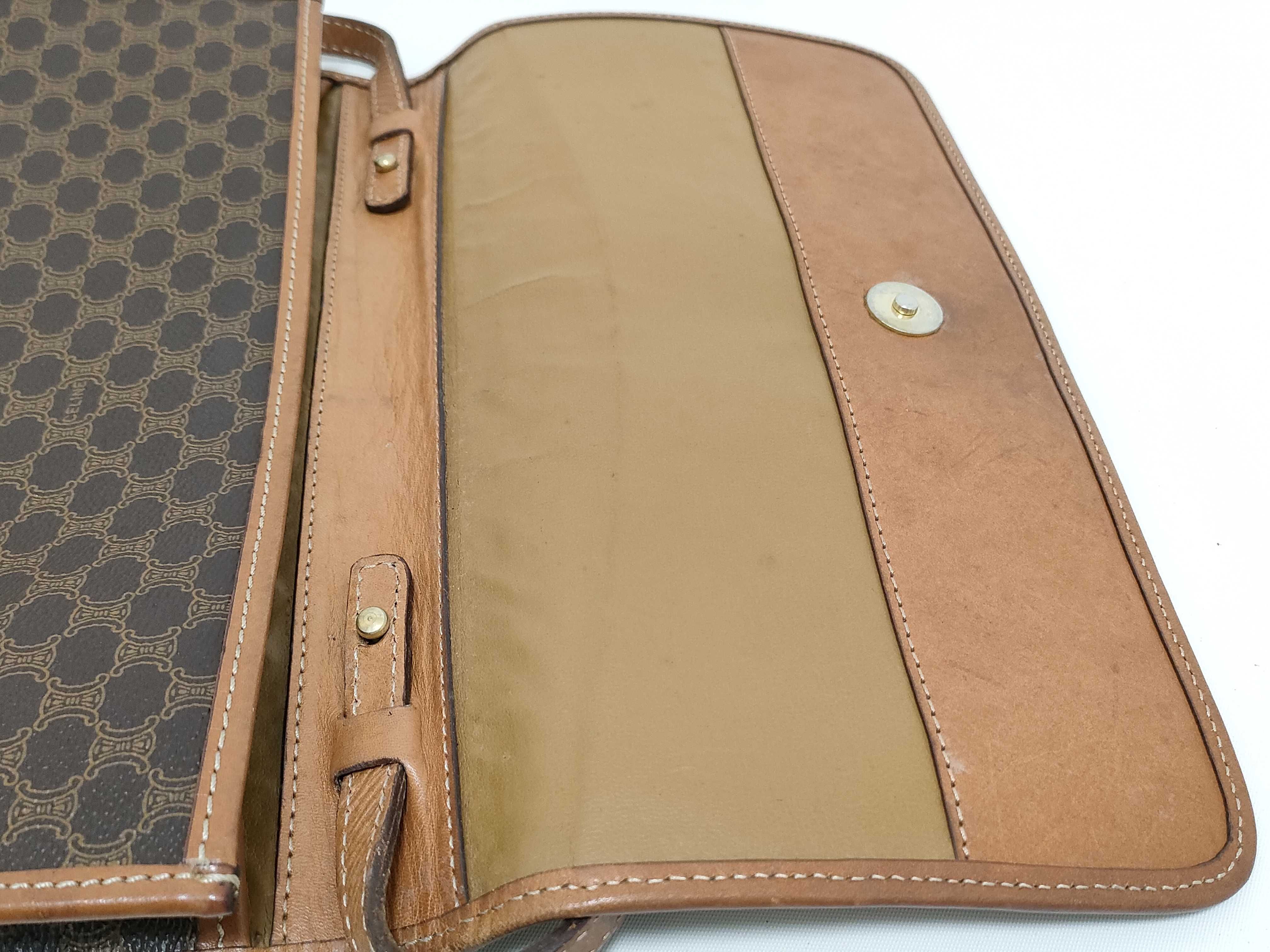 Macadam PVC Leather Shoulder Bag, Brown — view 8