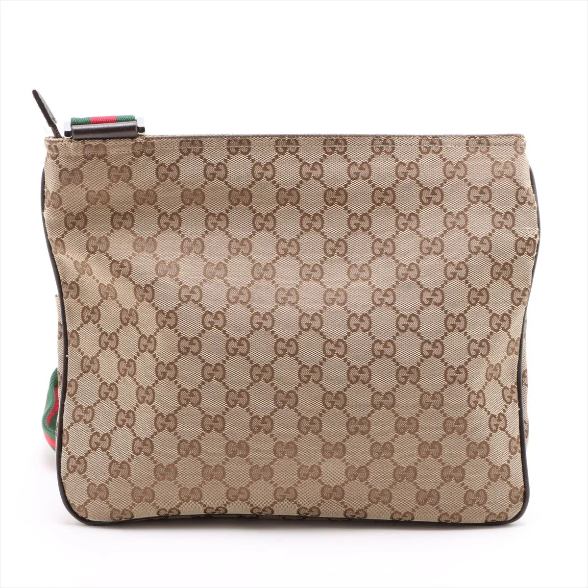 GG Canvas 256100 Canvas x Leather Shoulder Bag Brown — view 2
