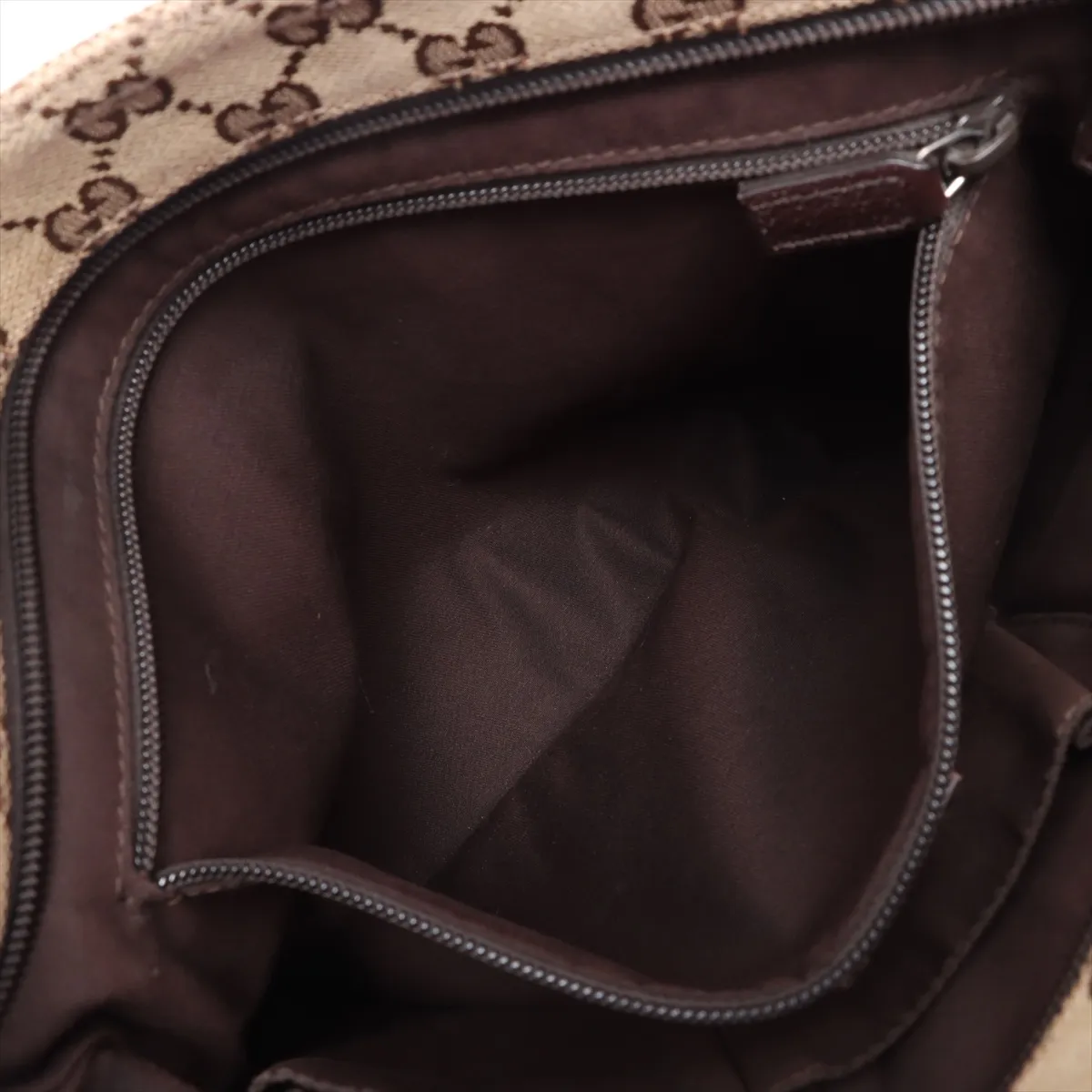 GG Canvas 256100 Canvas x Leather Shoulder Bag Brown — view 7