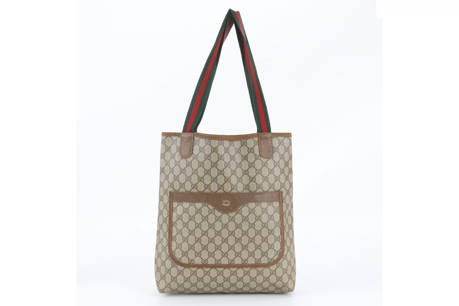 GG Supreme Sherry Line 40 20 003 Leather Tote Bag