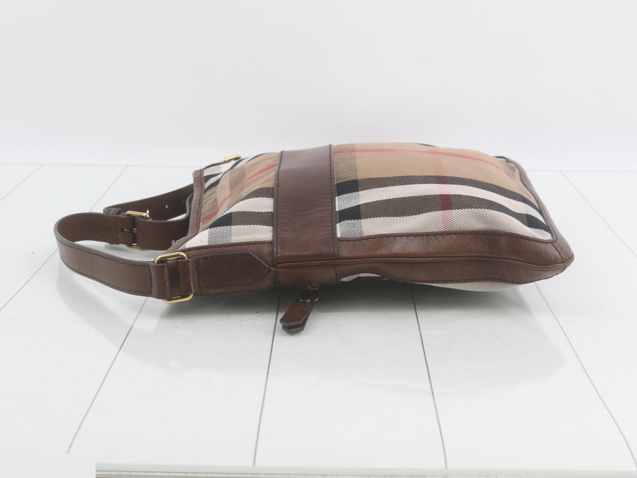 Nova Check Canvas x Leather Shoulder Bag — view 4