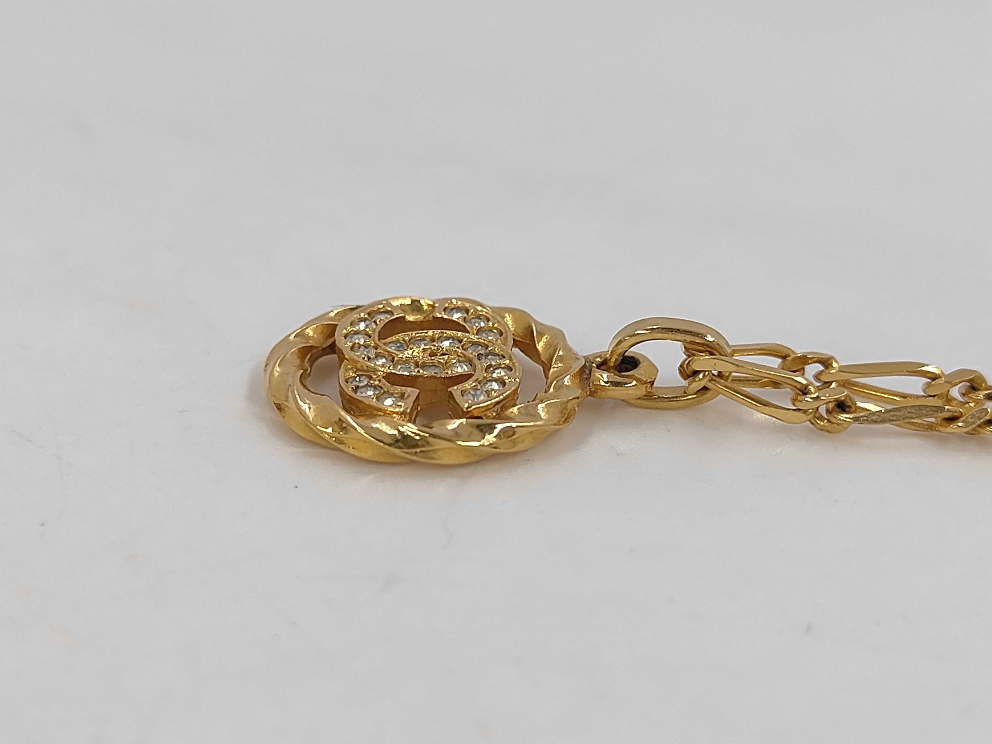Coco Mark Necklace GP x Rhinestone Necklace — view 5