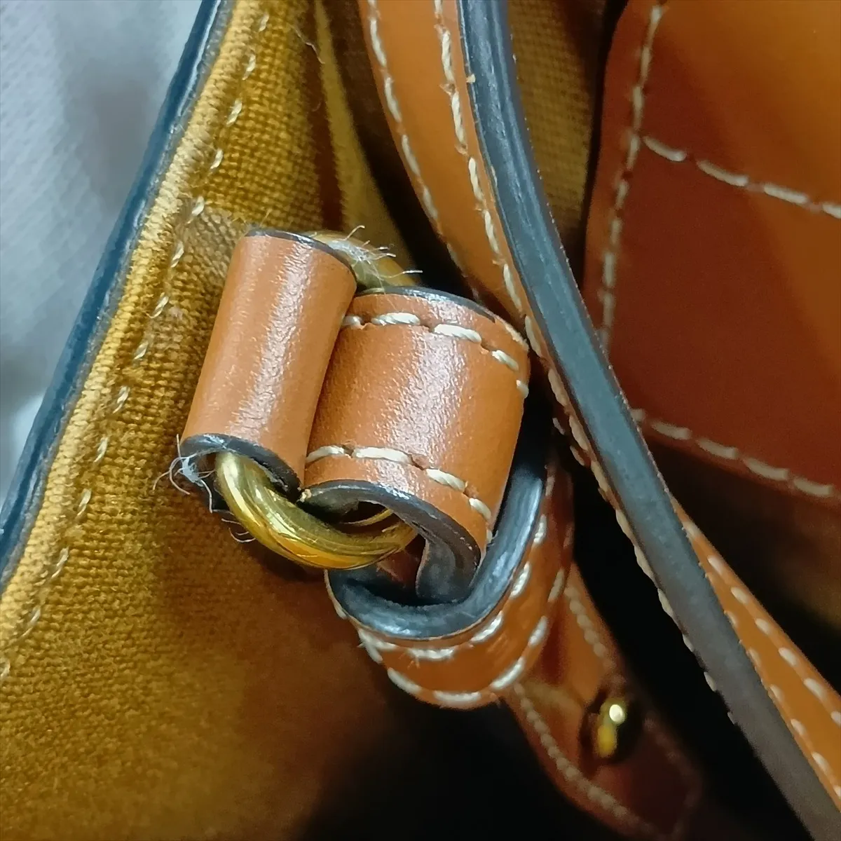 Triomphe Mini Vertical Cabas PVC x Leather 2-Way Handbag Brown — view 10