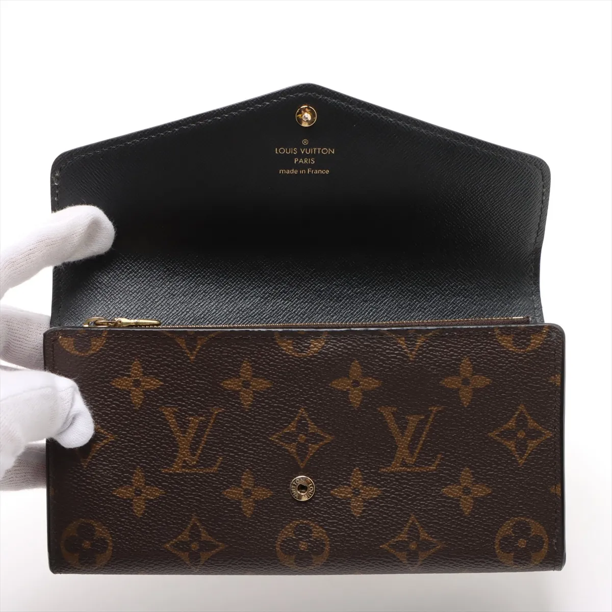 Giant Monogram Reverse Portefeuille Sarah M80726 Marron Long Wallet (RFID detected) — view 3