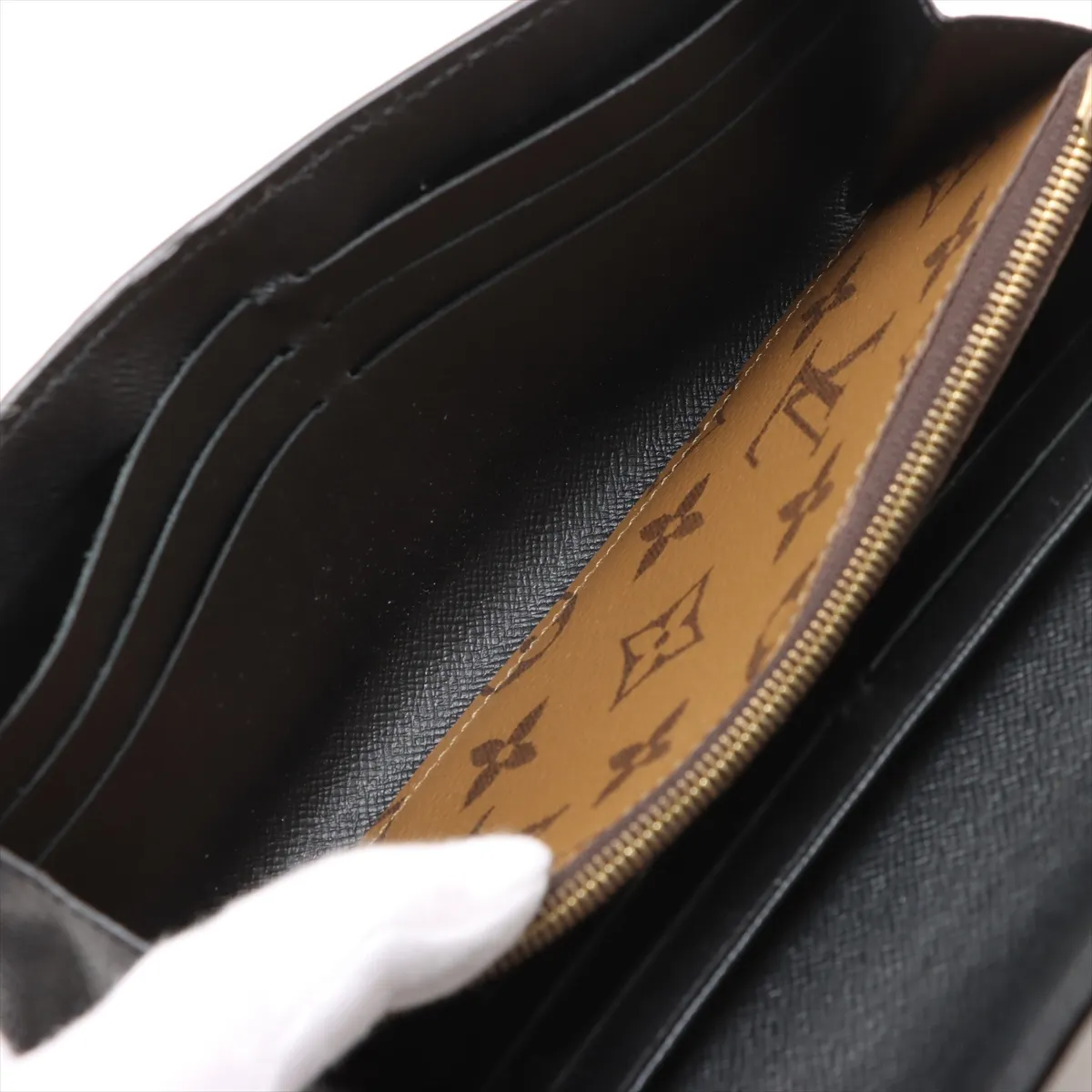 Giant Monogram Reverse Portefeuille Sarah M80726 Marron Long Wallet (RFID detected) — view 4
