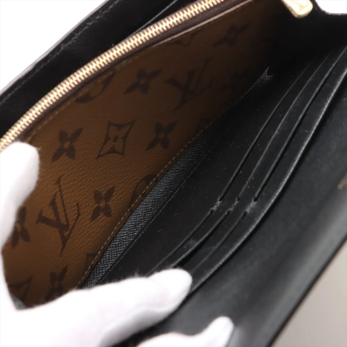Giant Monogram Reverse Portefeuille Sarah M80726 Marron Long Wallet (RFID detected) — view 5