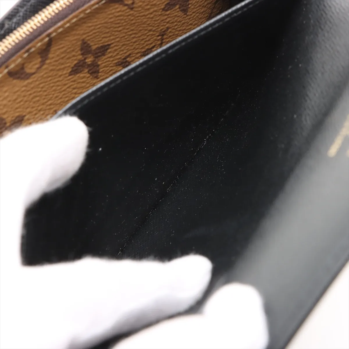 Giant Monogram Reverse Portefeuille Sarah M80726 Marron Long Wallet (RFID detected) — view 6