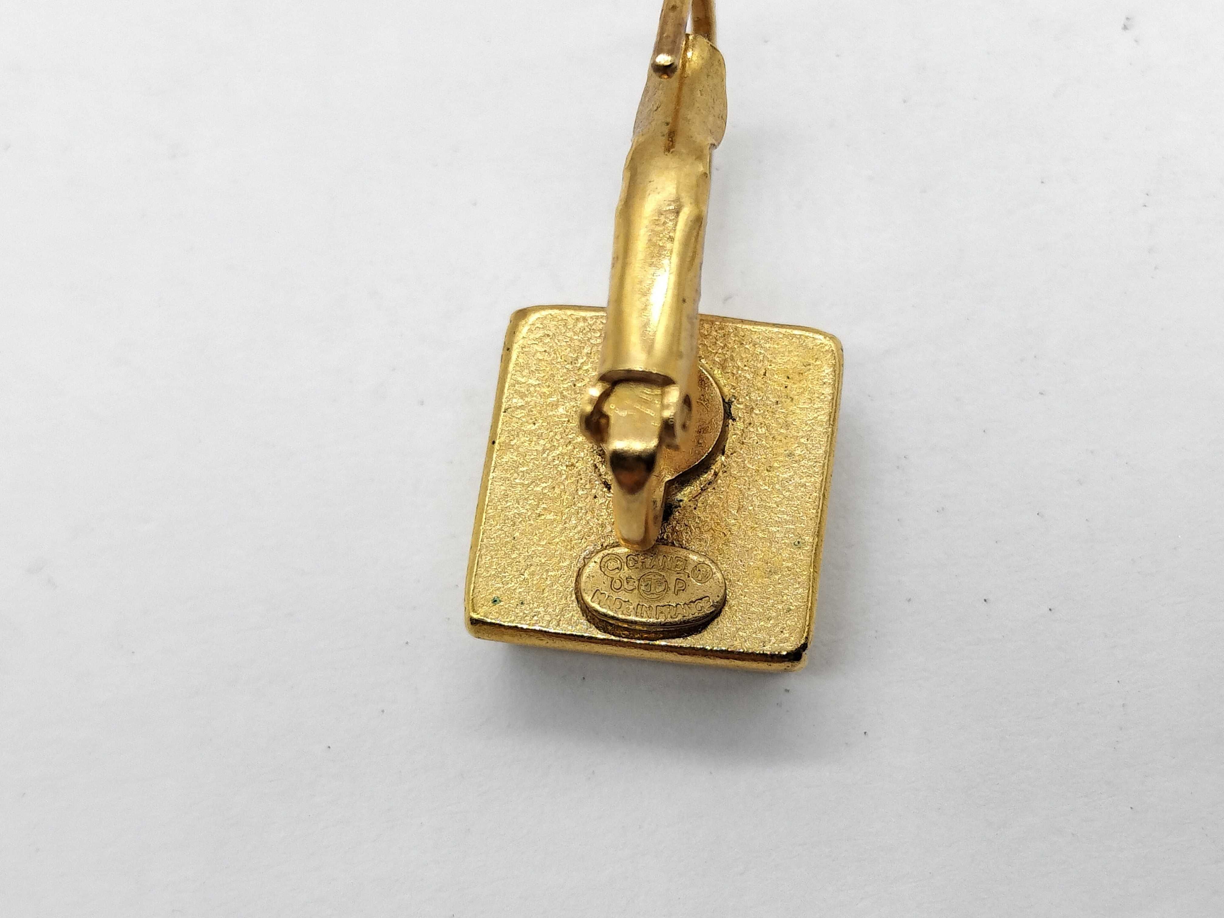 03 P Gold Square Earrings — view 4