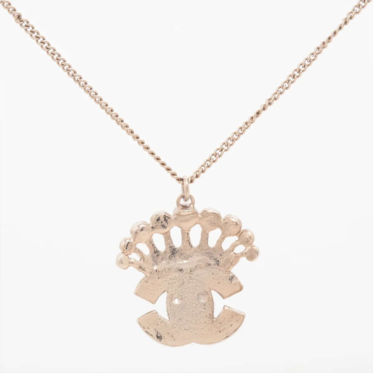 Coco Mark 08C Necklace, GP x Rhinestone x Faux Pearl, Gold, — view 2