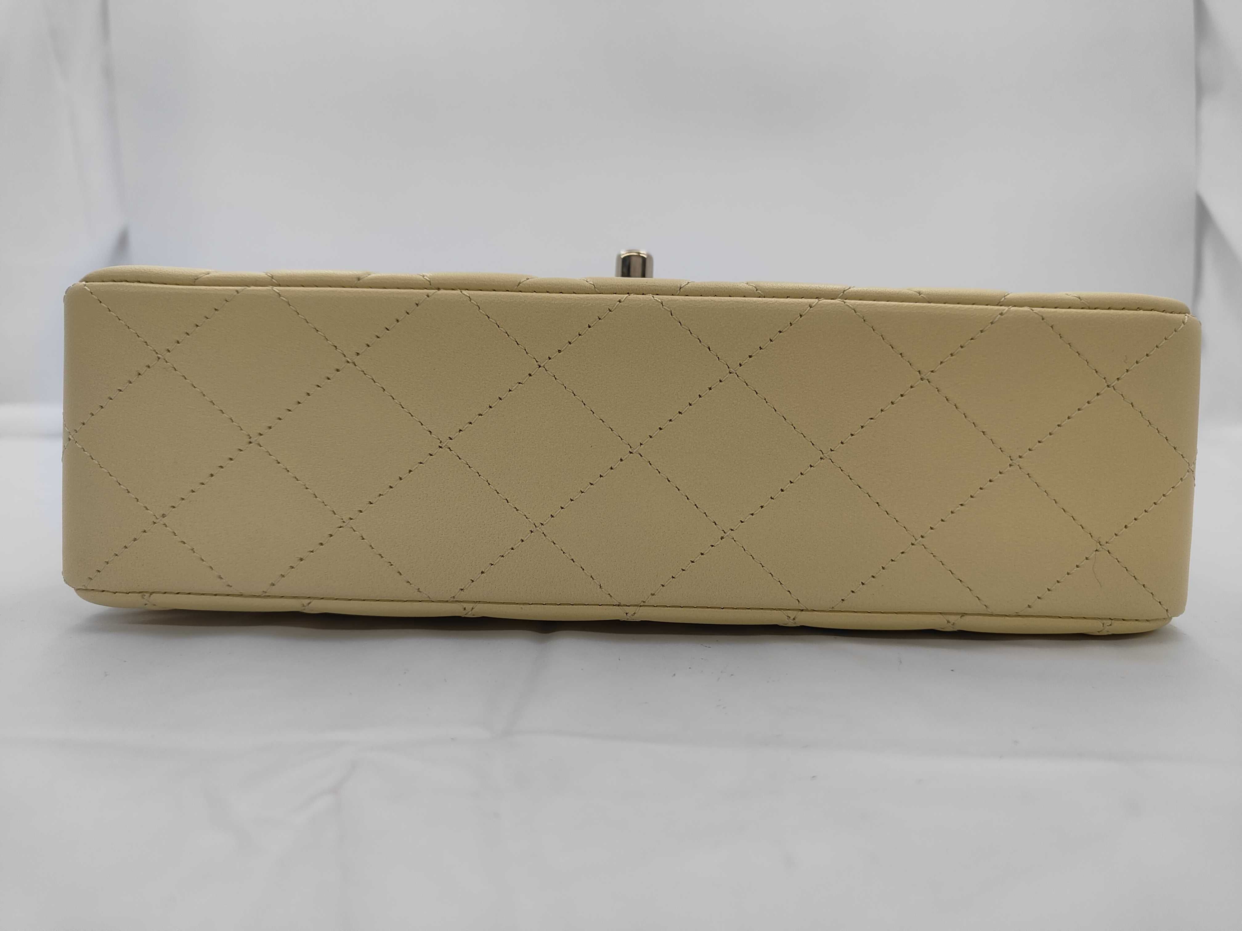 Yellow Lambskin CF23 Double Flap Chain Shoulder Bag with GP Hardware (Serial Number 30s, A01113) — view 7