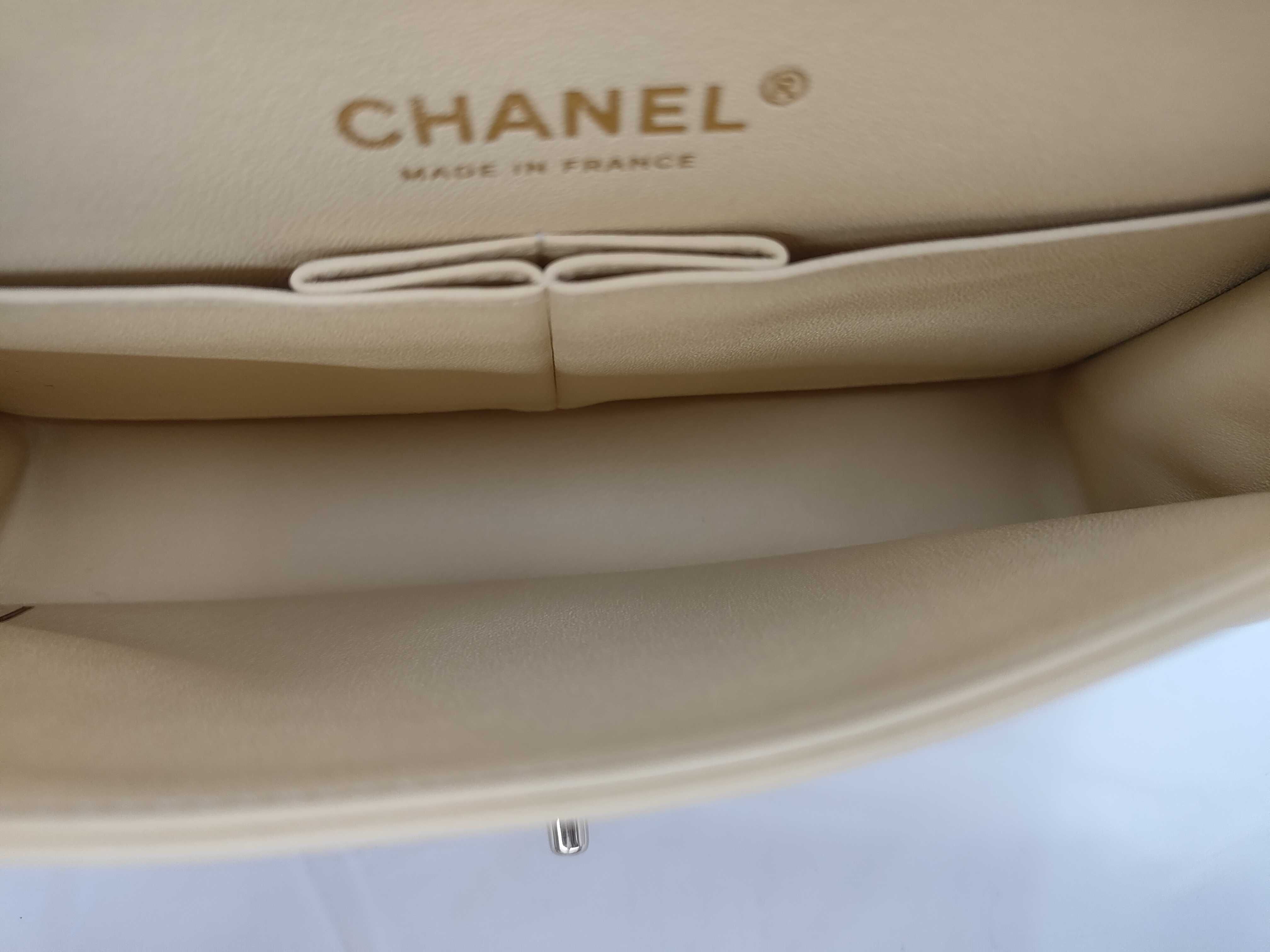 Yellow Lambskin CF23 Double Flap Chain Shoulder Bag with GP Hardware (Serial Number 30s, A01113) — view 8