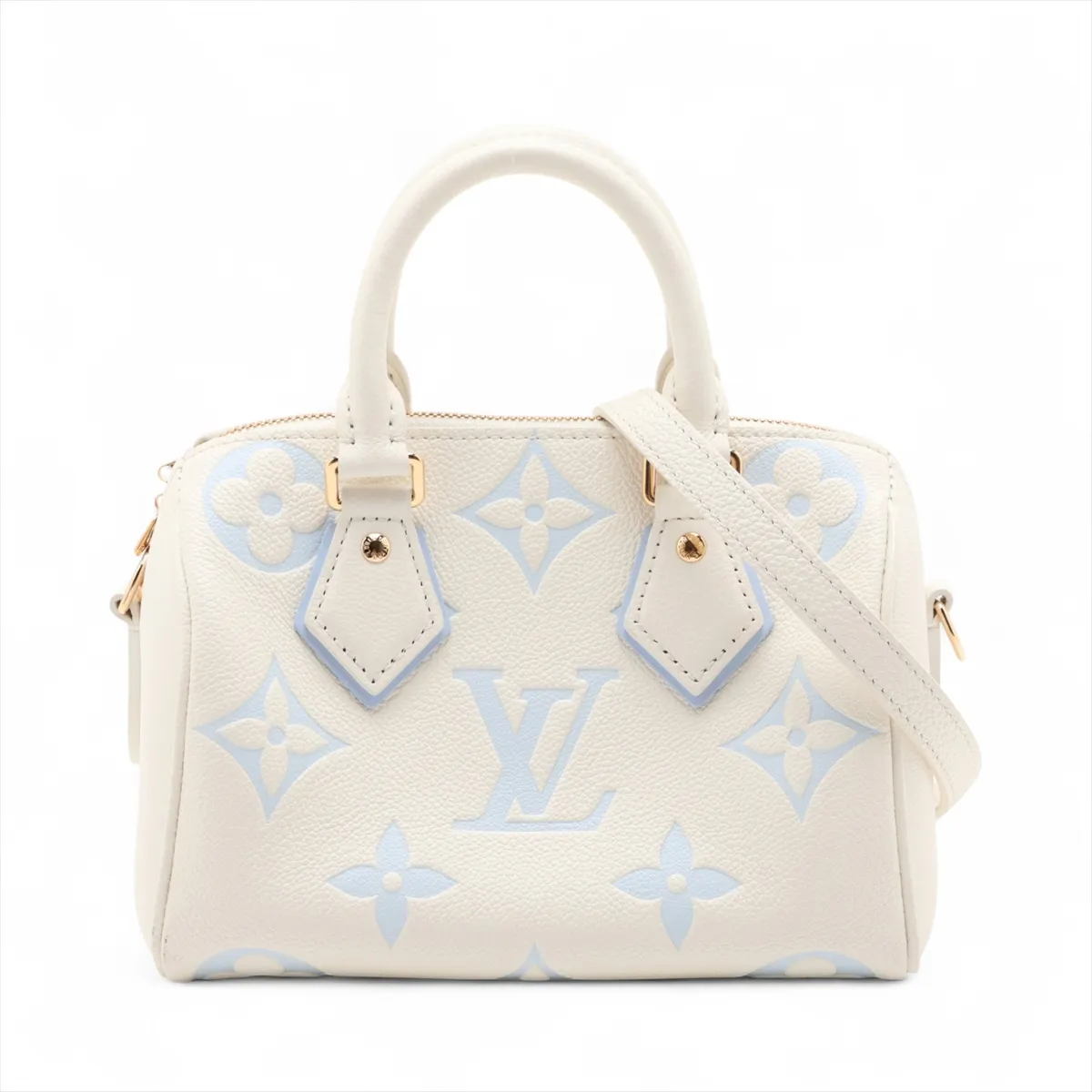 Bicolor Monogram Empreinte Speedy Bandoulière 20 - Beige x Blue (RFID detected)
