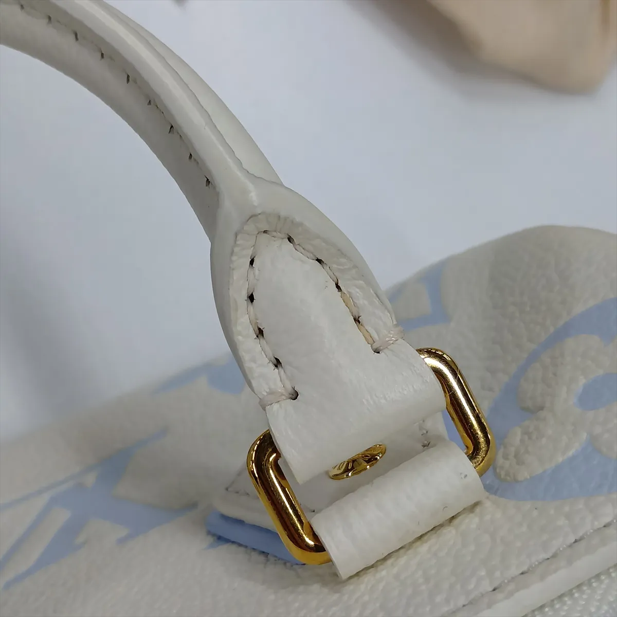 Bicolor Monogram Empreinte Speedy Bandoulière 20 - Beige x Blue (RFID detected) — view 13