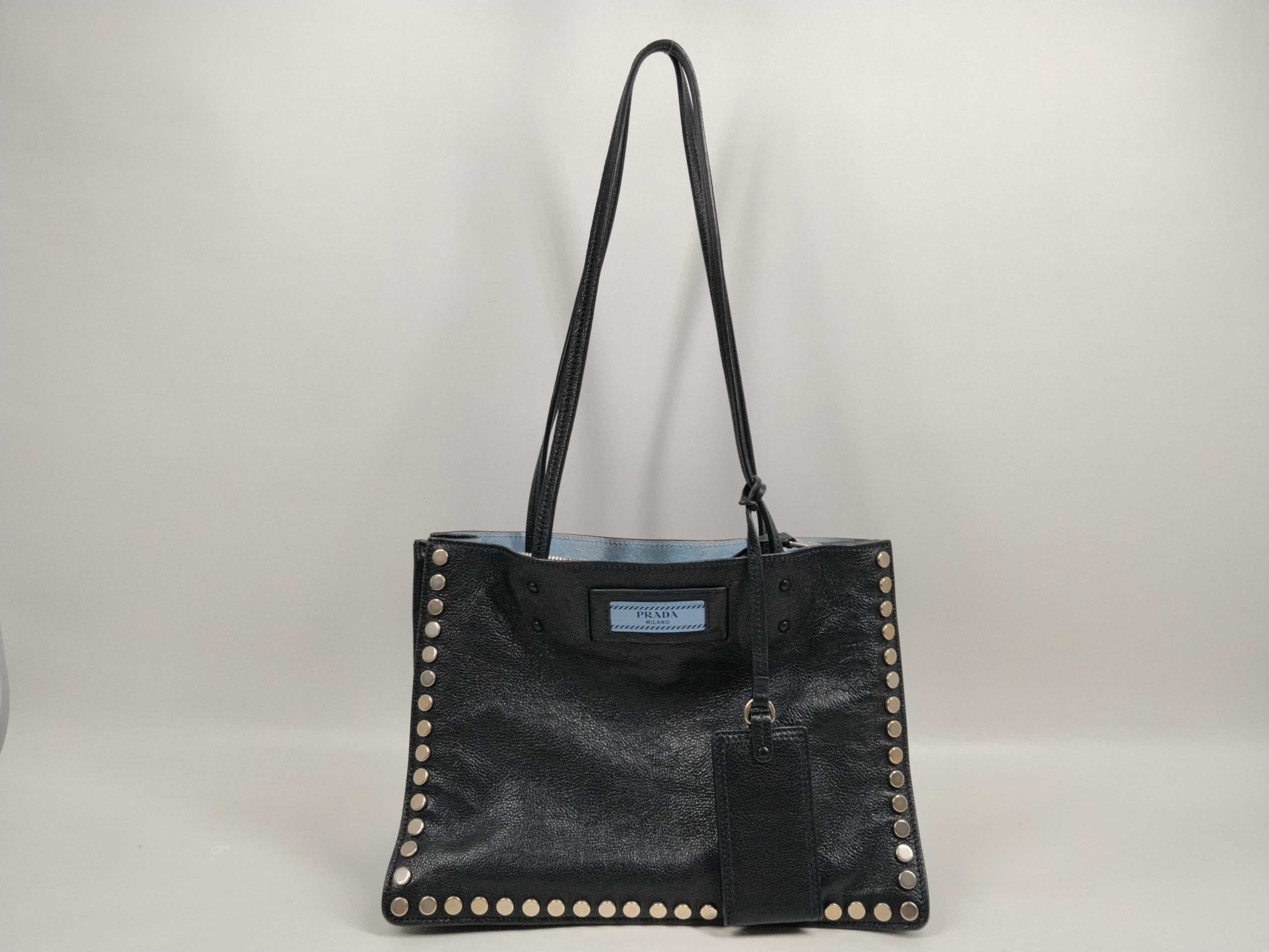 Etiquette Leather Tote Studded Tote Bag