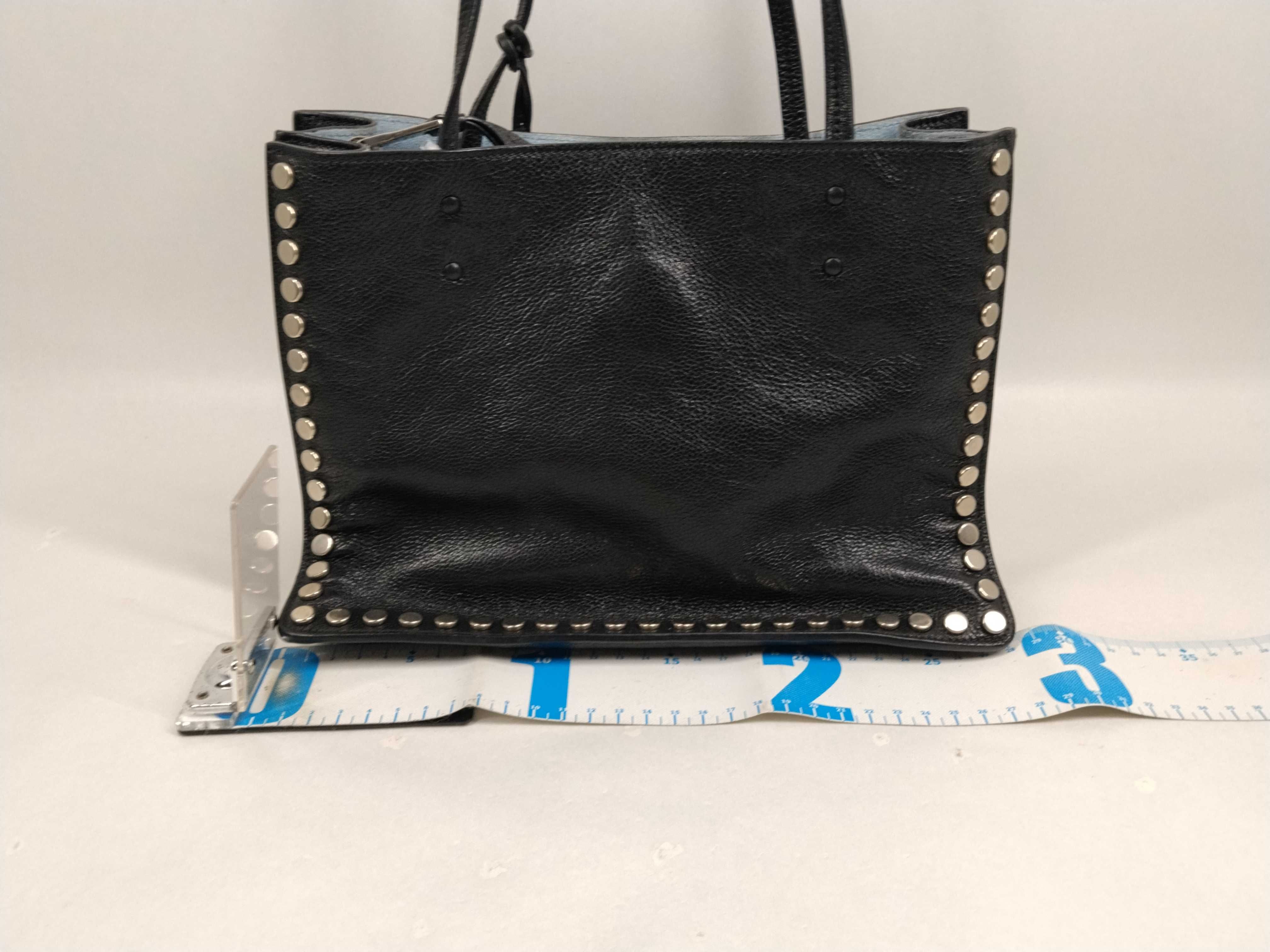 Etiquette Leather Tote Studded Tote Bag — view 2