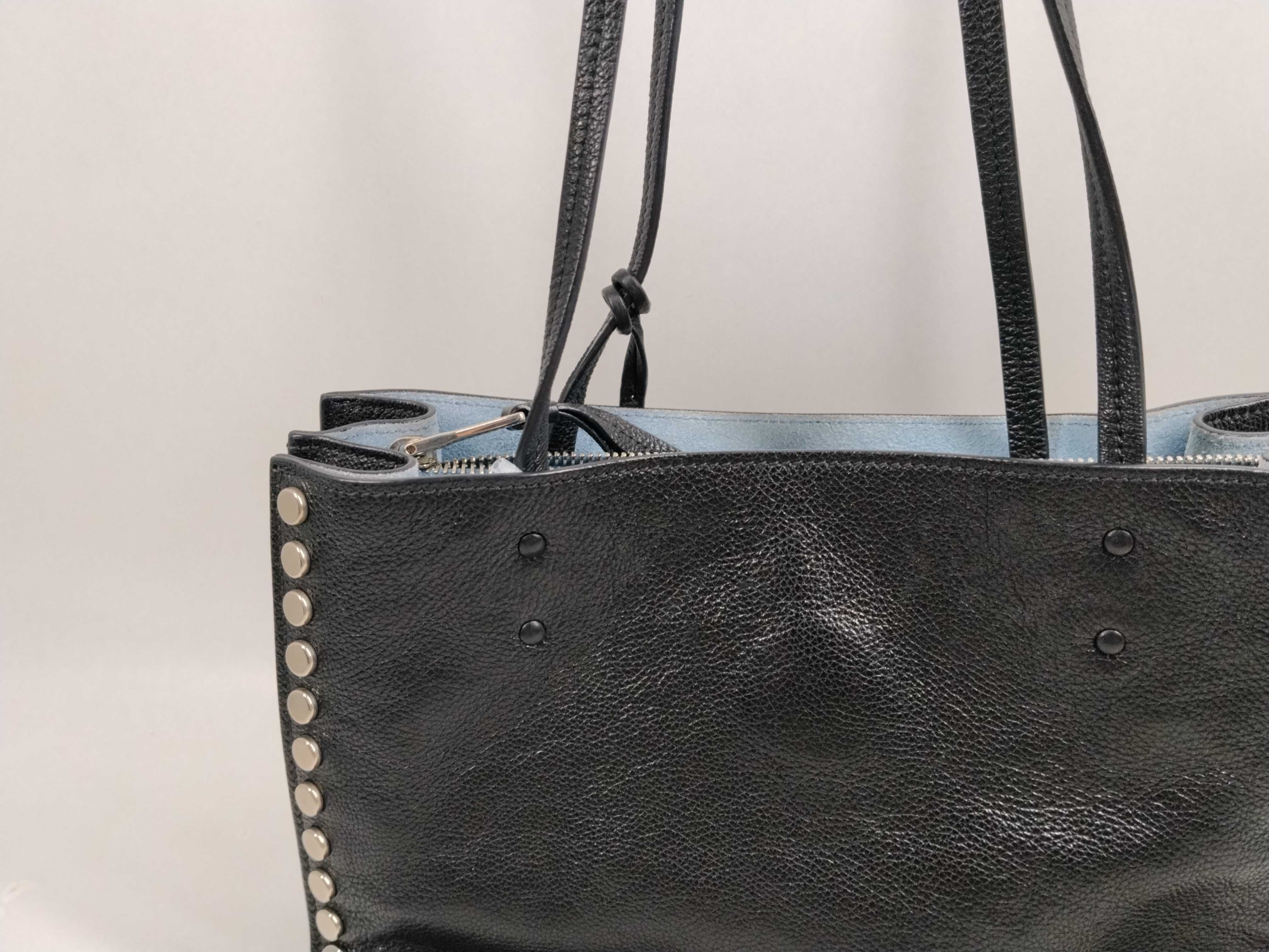 Etiquette Leather Tote Studded Tote Bag — view 3