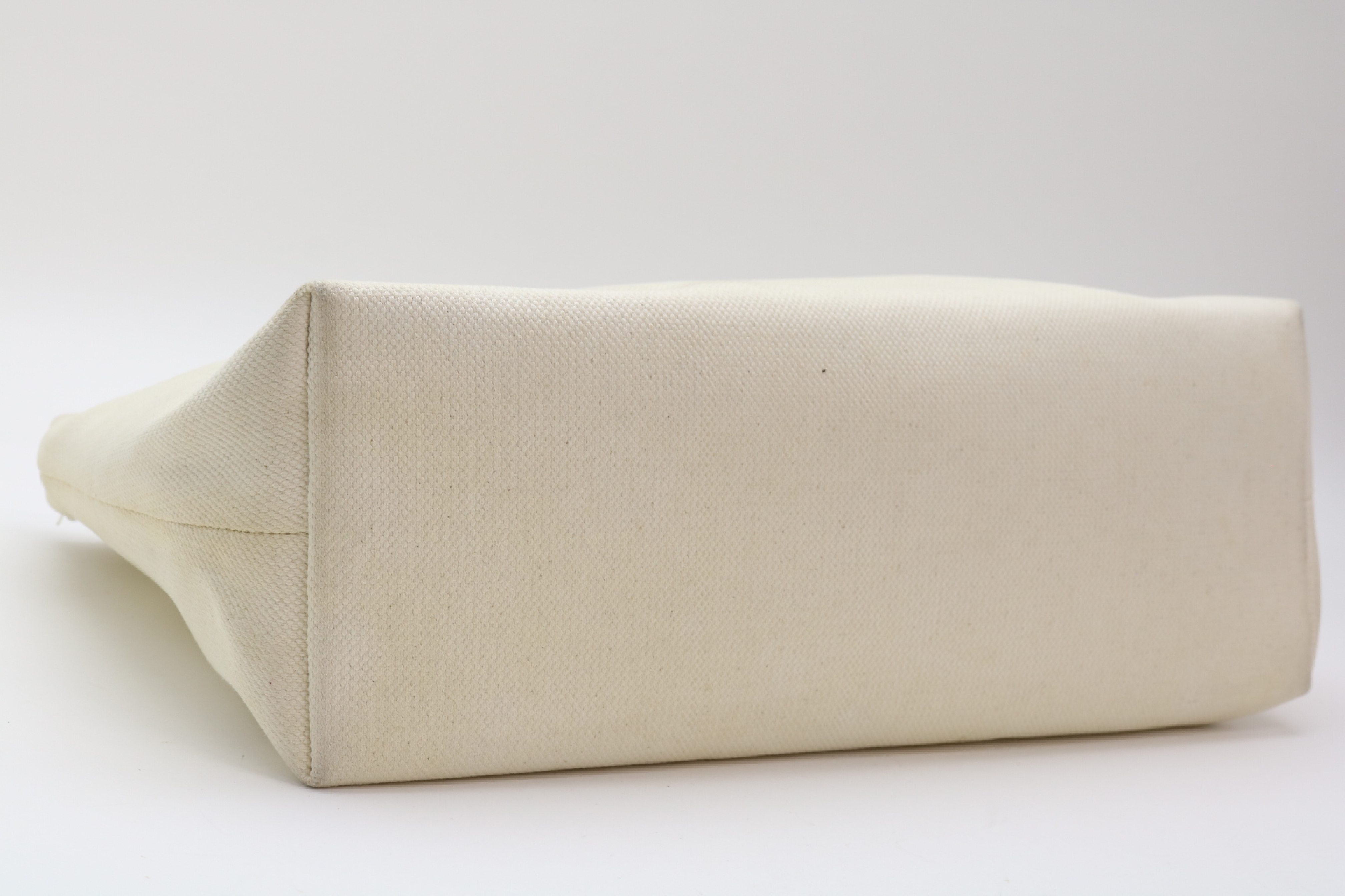 Canvas x Leather Horizontal Cabas Logo Tote Bag — view 6