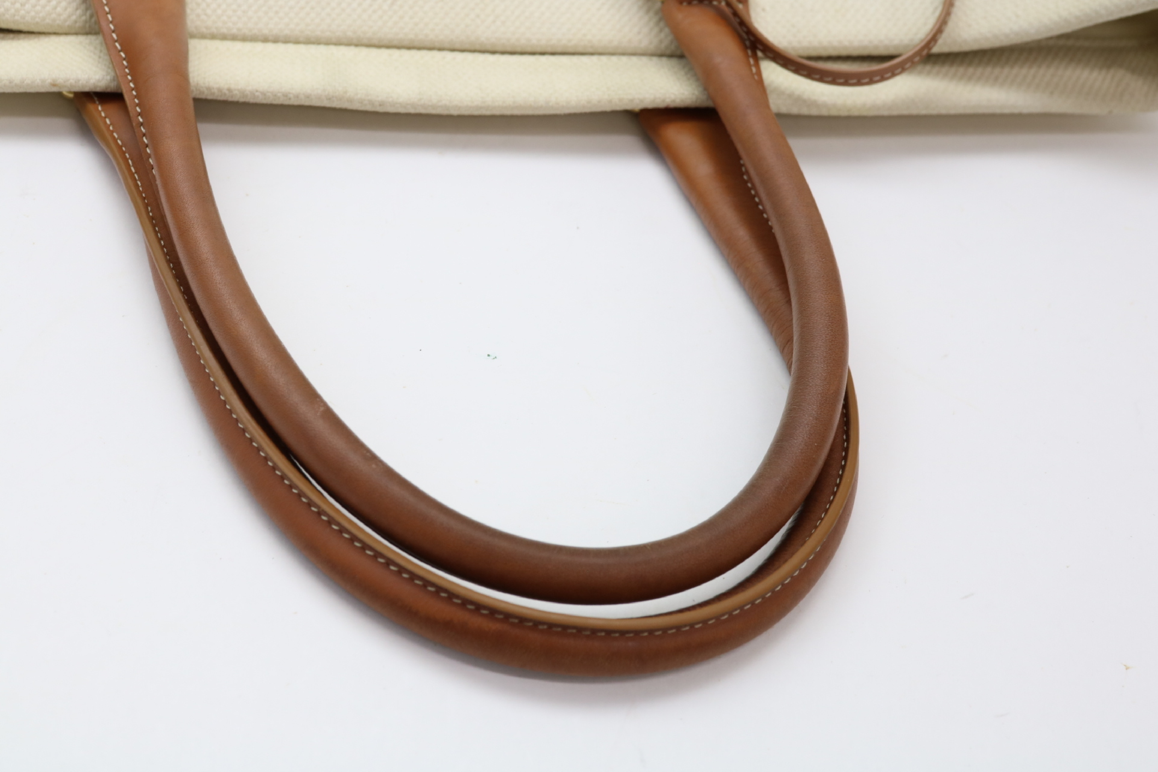 Canvas x Leather Horizontal Cabas Logo Tote Bag — view 7