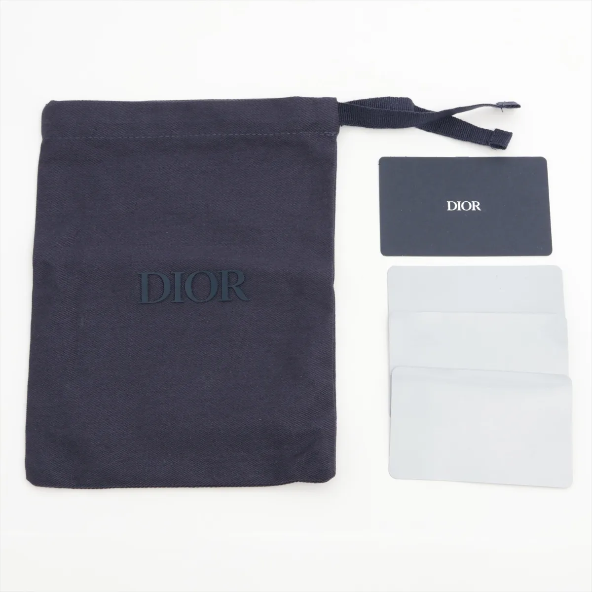 CD Diamond PVC x Leather Compact Wallet Gray — view 10