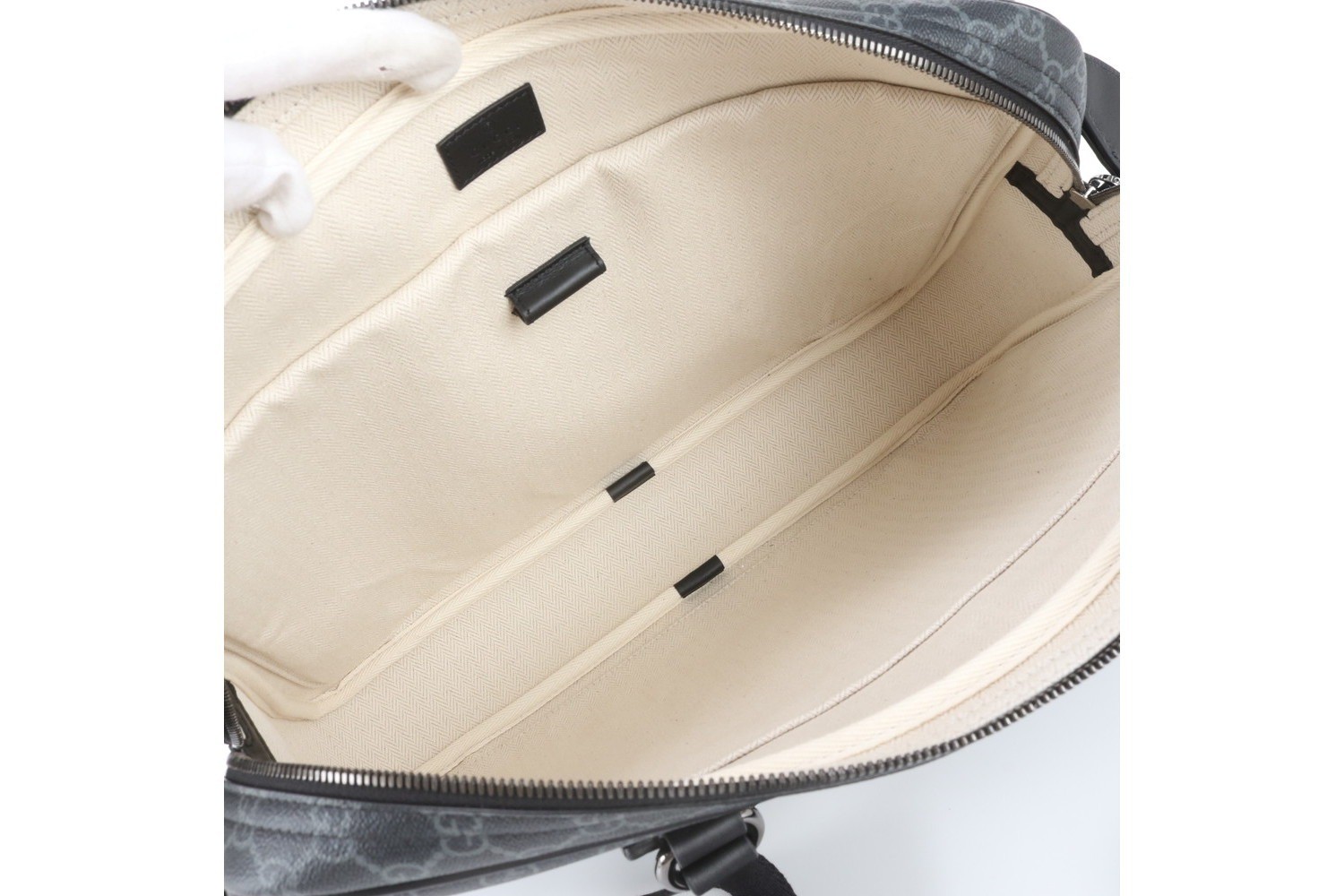 GG Supreme 821149 Leather 2-Way Business Bag — view 8