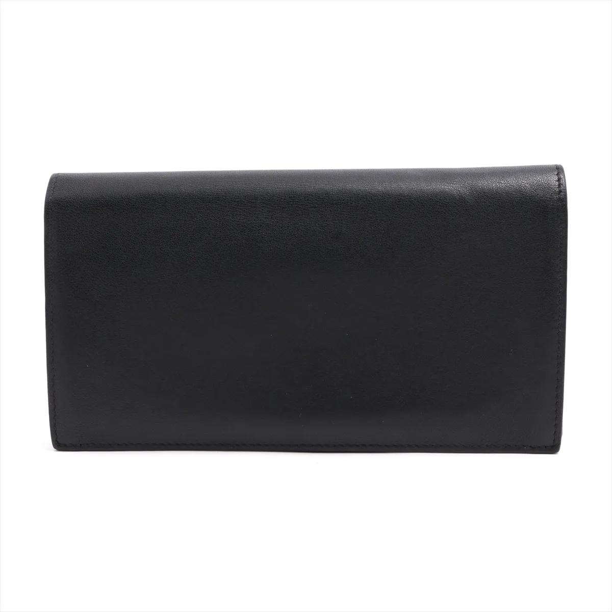 Citizen Twill Long Silk In Leather Long Wallet, Black, Silver Hardware, Condition B: 2023 — view 2