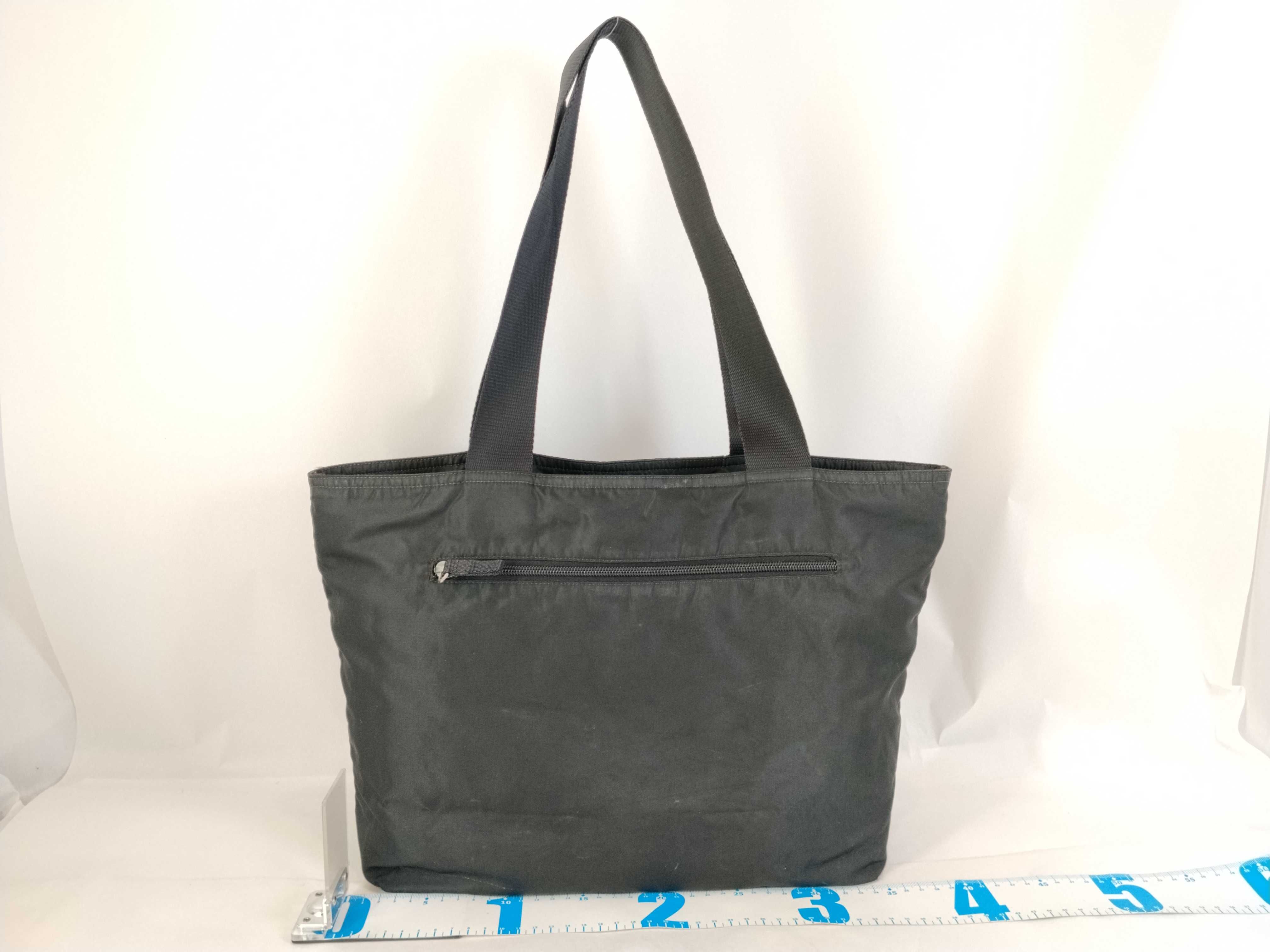 nylon tote bag, black nylon tote bag — view 2