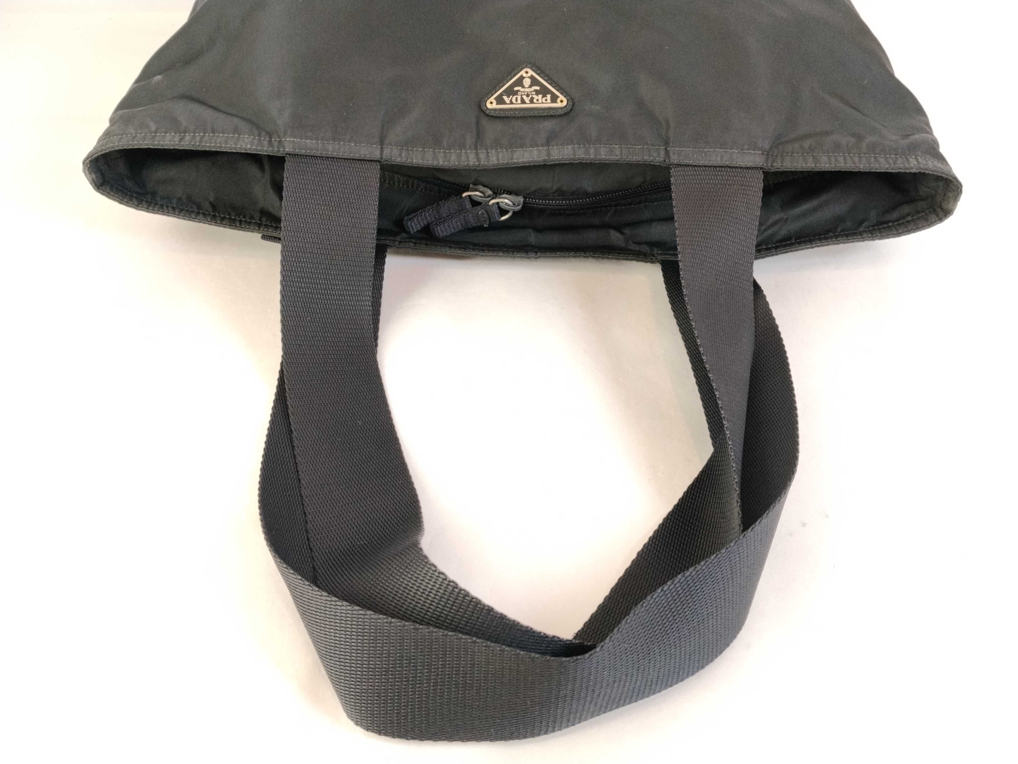 nylon tote bag, black nylon tote bag — view 3
