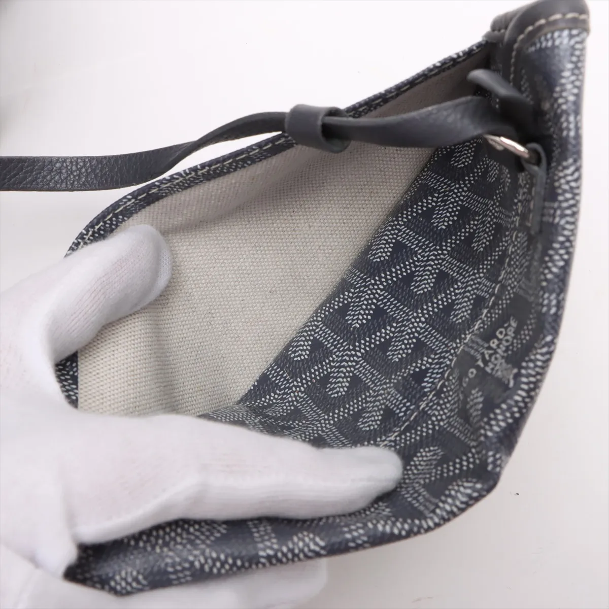 Saint Louis PM PVC x Leather Tote Bag Gray — view 9
