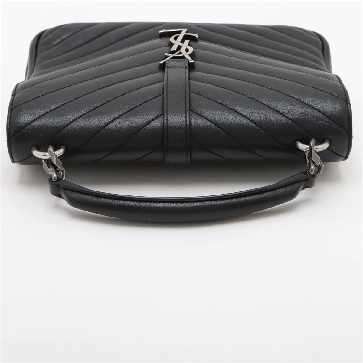 College Leather 2-Way Handbag, Black, 428056 — view 5