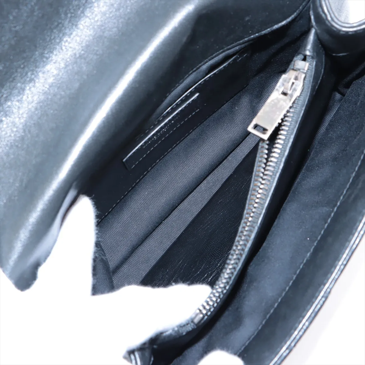 College Leather 2-Way Handbag, Black, 428056 — view 9