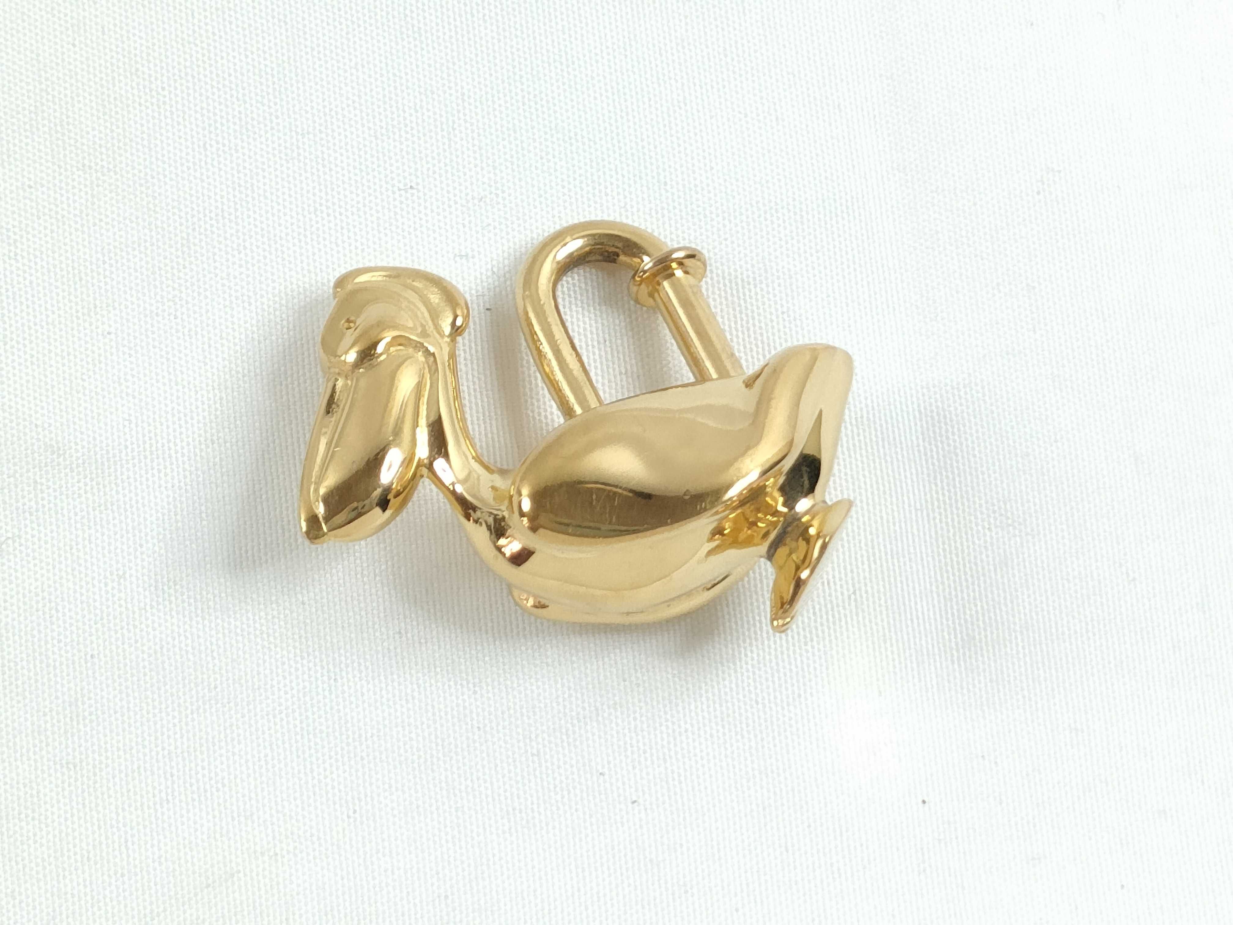 Pelican Gold Padlock Charm — view 2