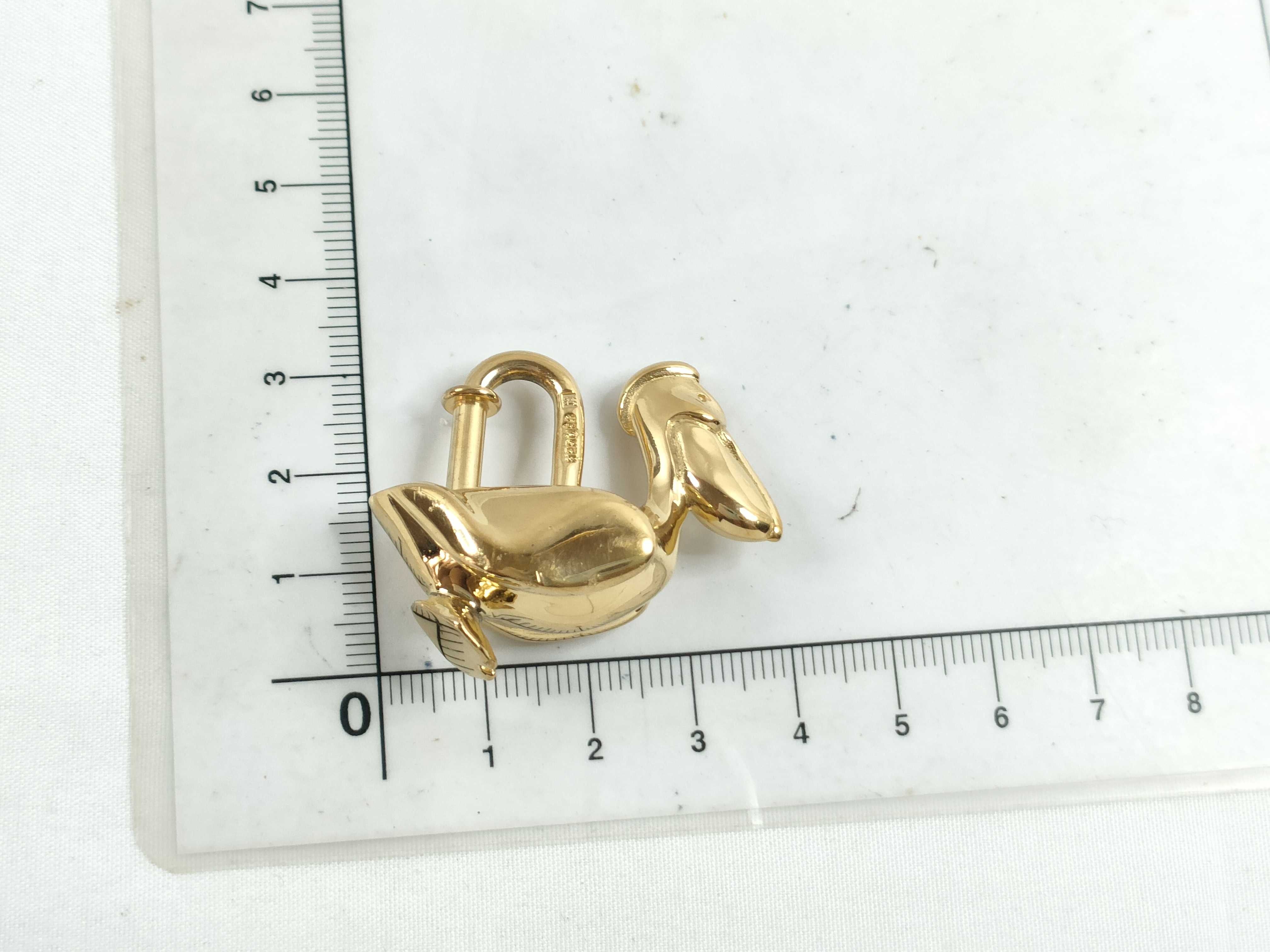 Pelican Gold Padlock Charm — view 9