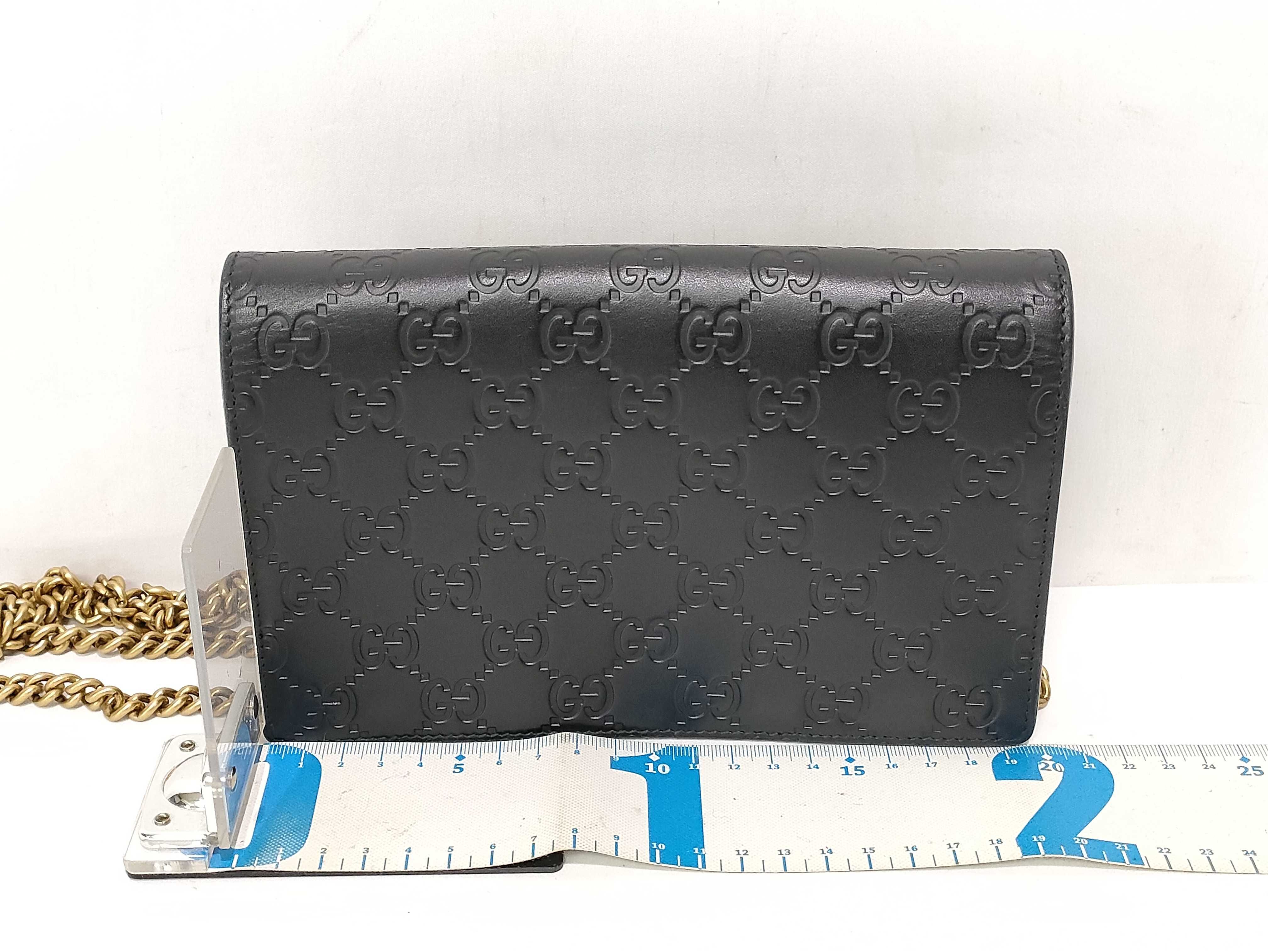 GG Cat Head Chain Shoulder Bag WOC Black 548060 Shoulder Bag — view 2