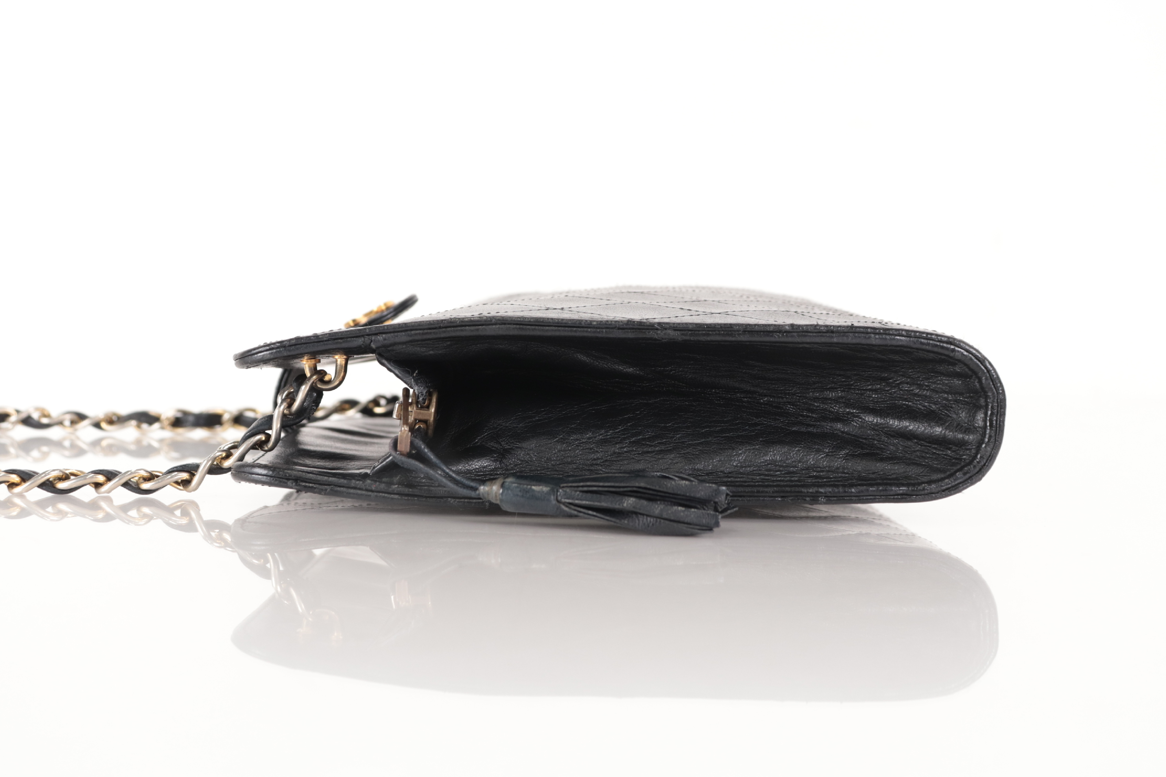 Lambskin Chain Shoulder Bag — view 4