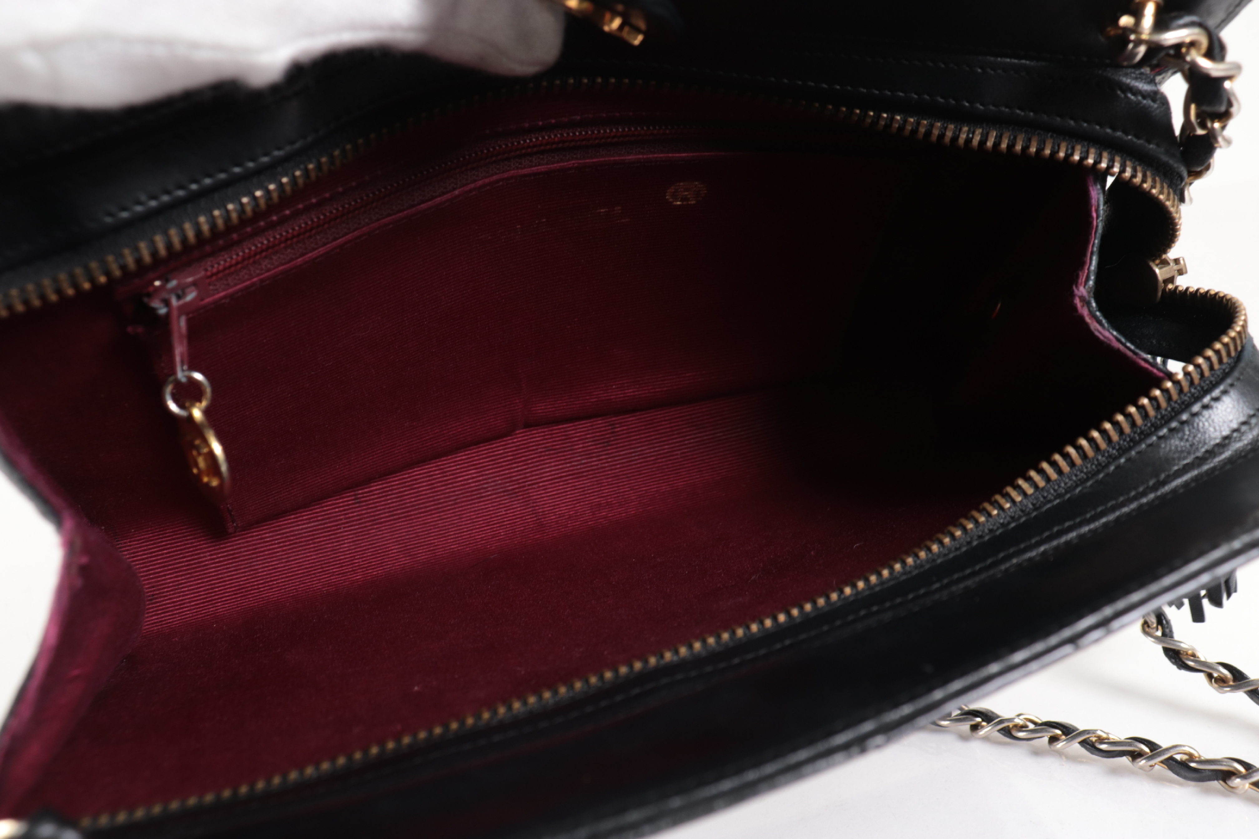 Lambskin Chain Shoulder Bag — view 8