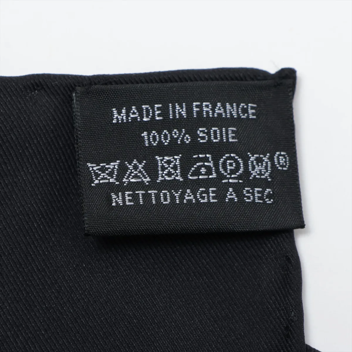 Carre 70 PLEASE CHECK-IN scarf, silk, black, some wear and — view 7