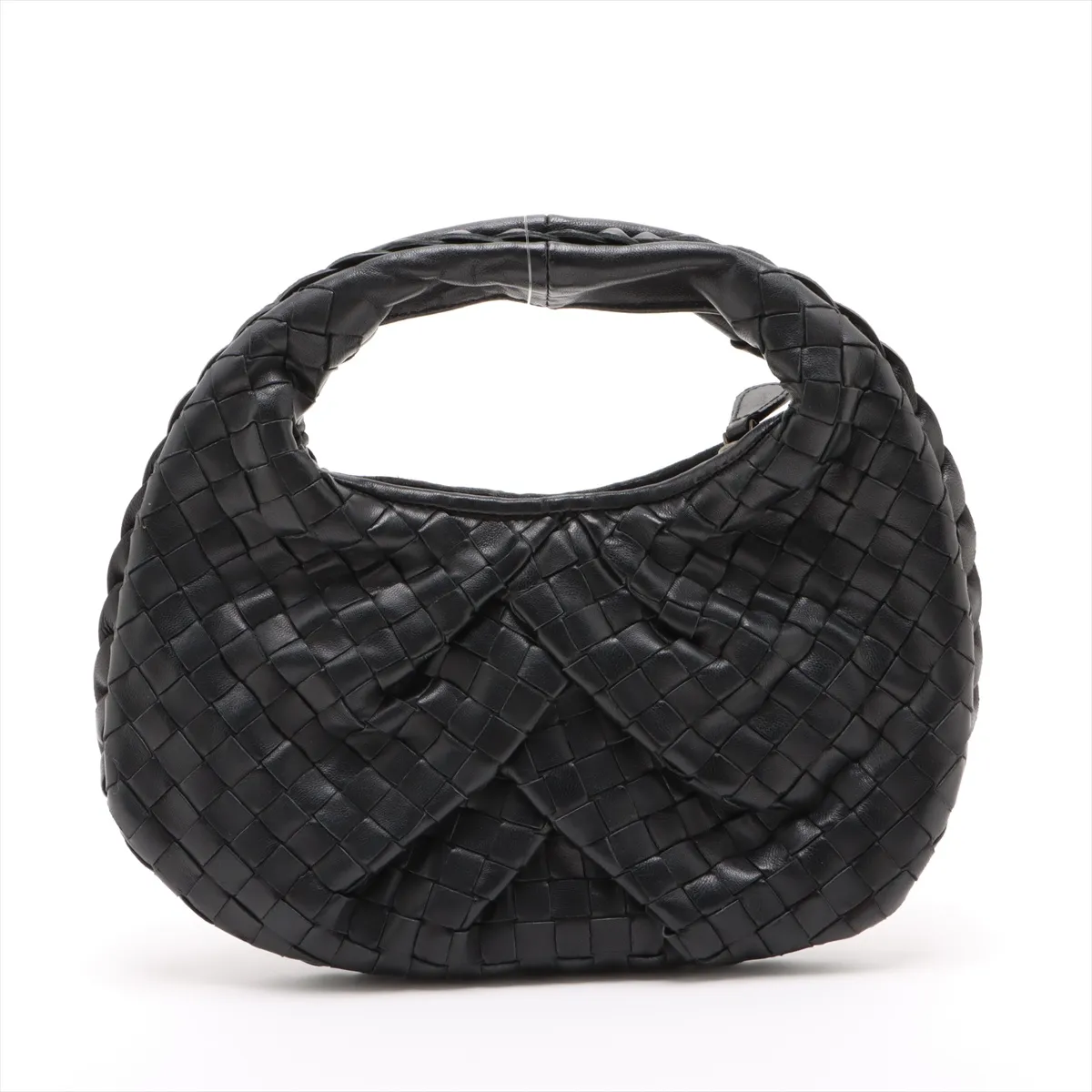 Intrecciato Leather Handbag Black 189227 — view 2